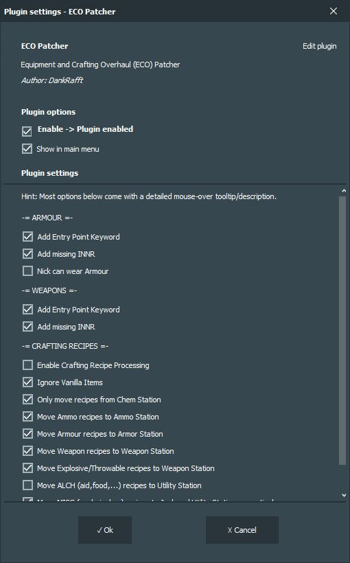 Equipment and Crafting Overhaul (ECO) - Redux mod for Fallout 4