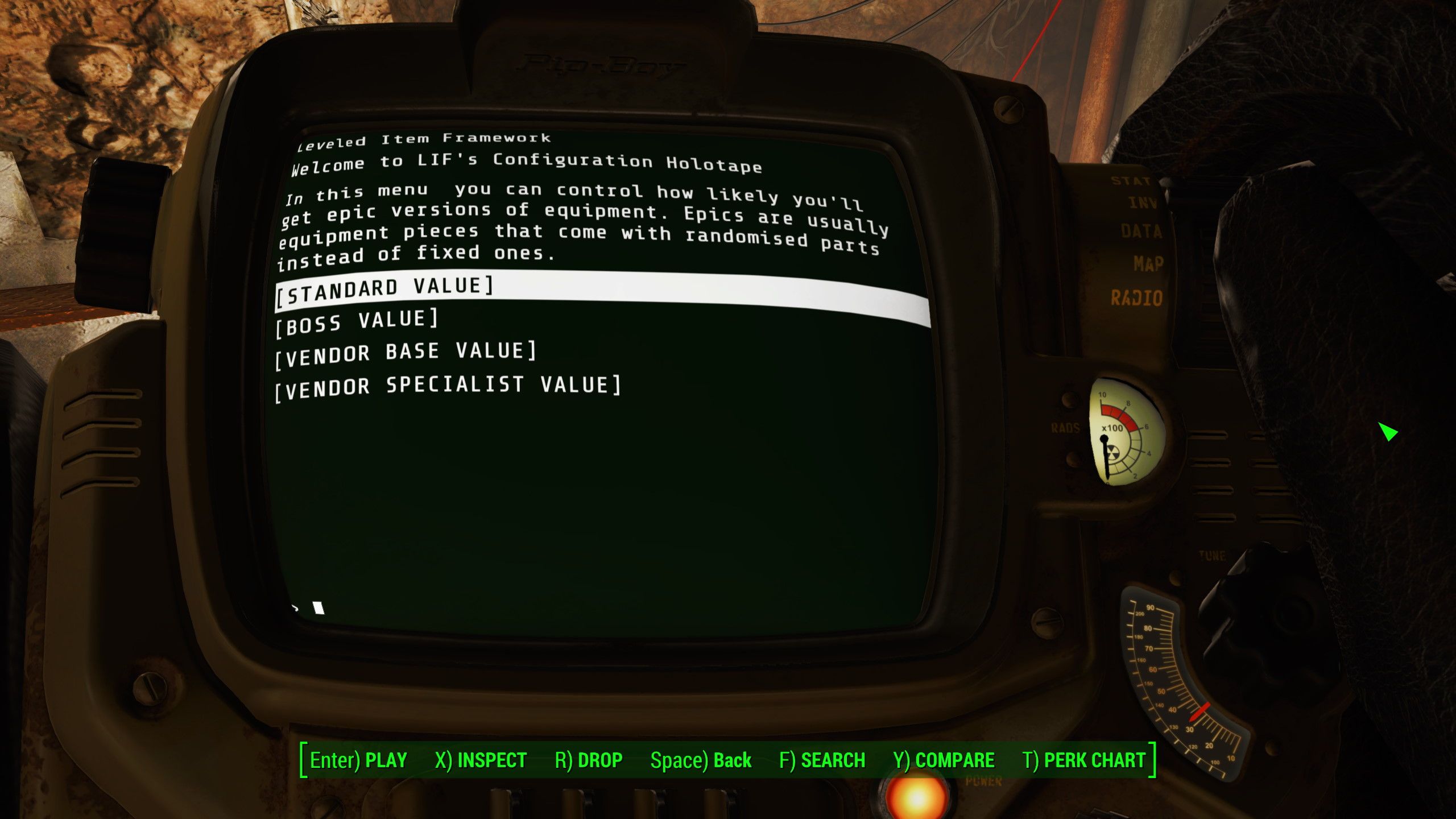 Leveled Item Fixes (LIF) mod for Fallout 4