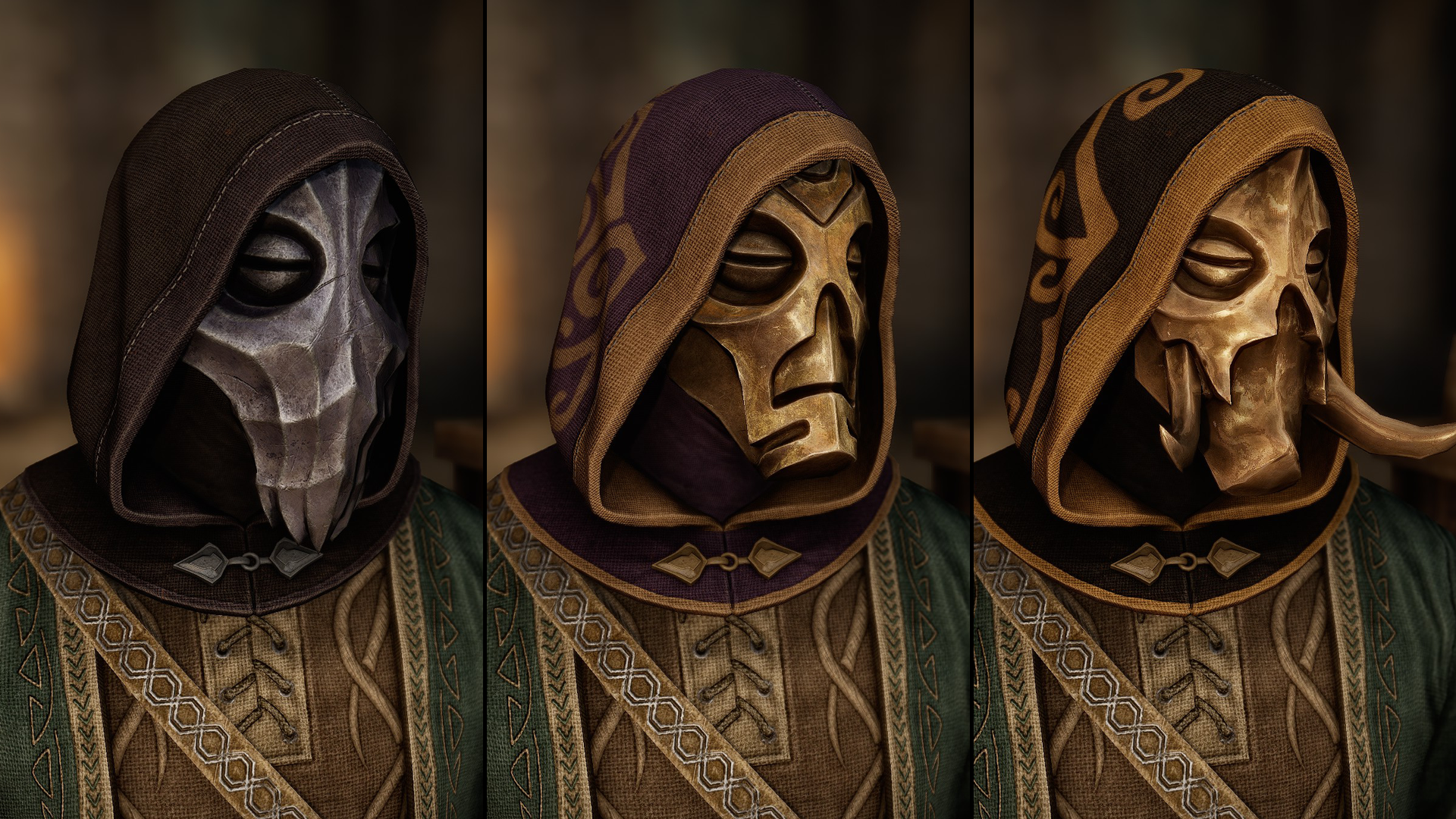 Dragon Priest Hood Variants mod for The Elder Scrolls V: Skyrim Special Edition