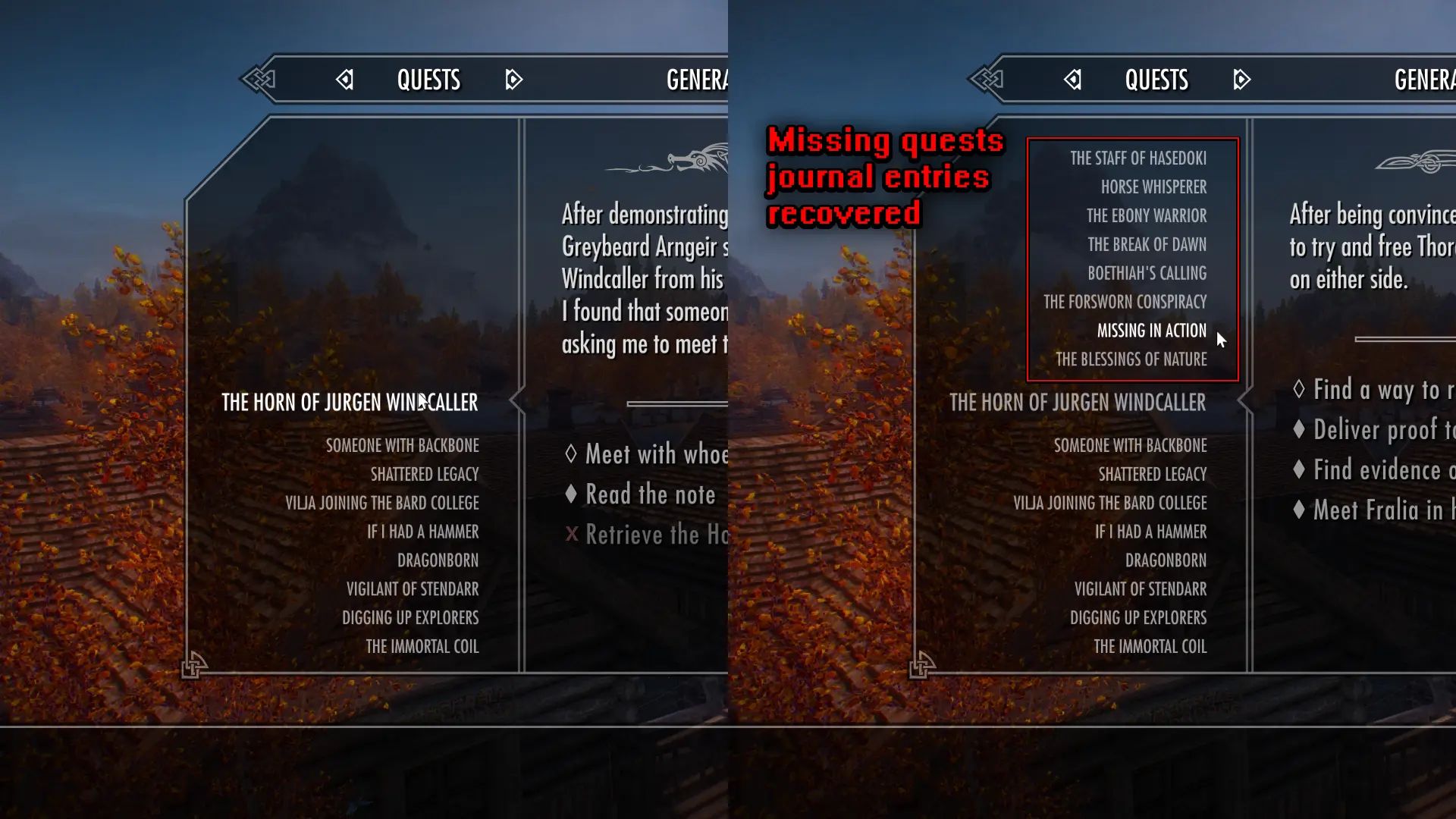 Quest Journal Limit Bug Fixer - Recover Disappeared Quests mod for The Elder Scrolls V: Skyrim Special Edition