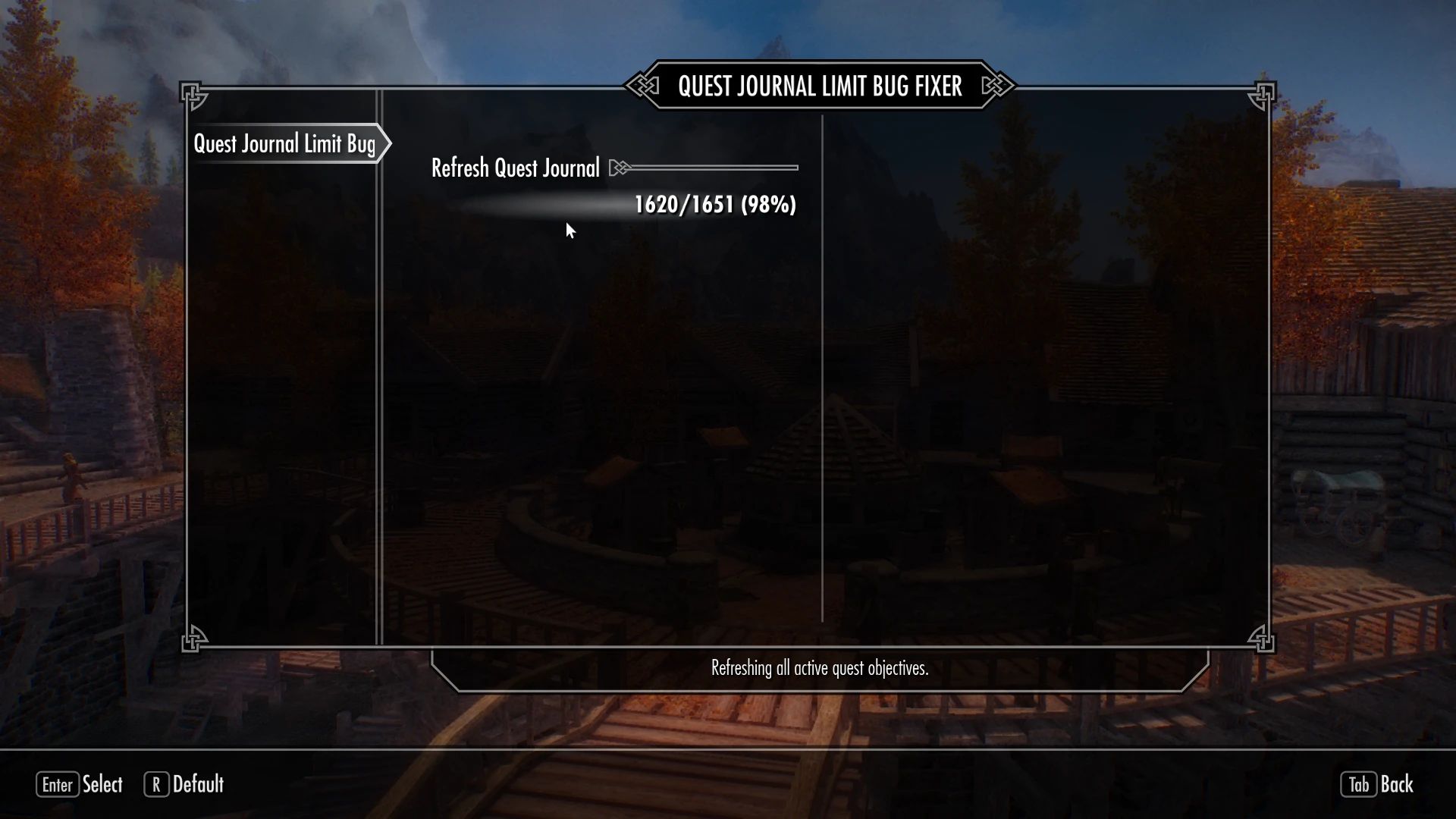 Quest Journal Limit Bug Fixer - Recover Disappeared Quests mod for The Elder Scrolls V: Skyrim Special Edition