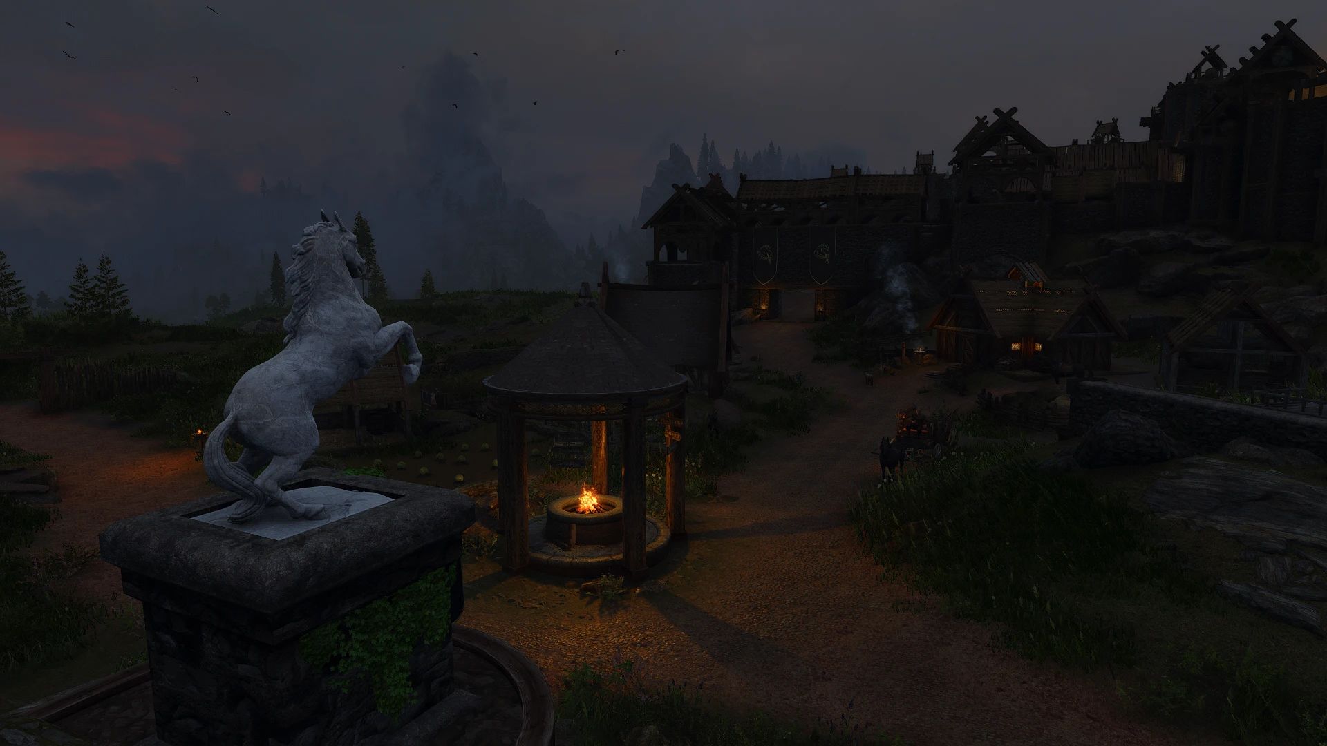 Whiterun Exterior Horse Statue mod for The Elder Scrolls V: Skyrim Special Edition