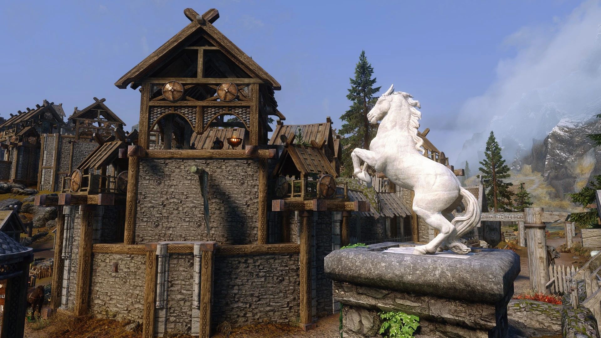 Whiterun Exterior Horse Statue mod for The Elder Scrolls V: Skyrim Special Edition