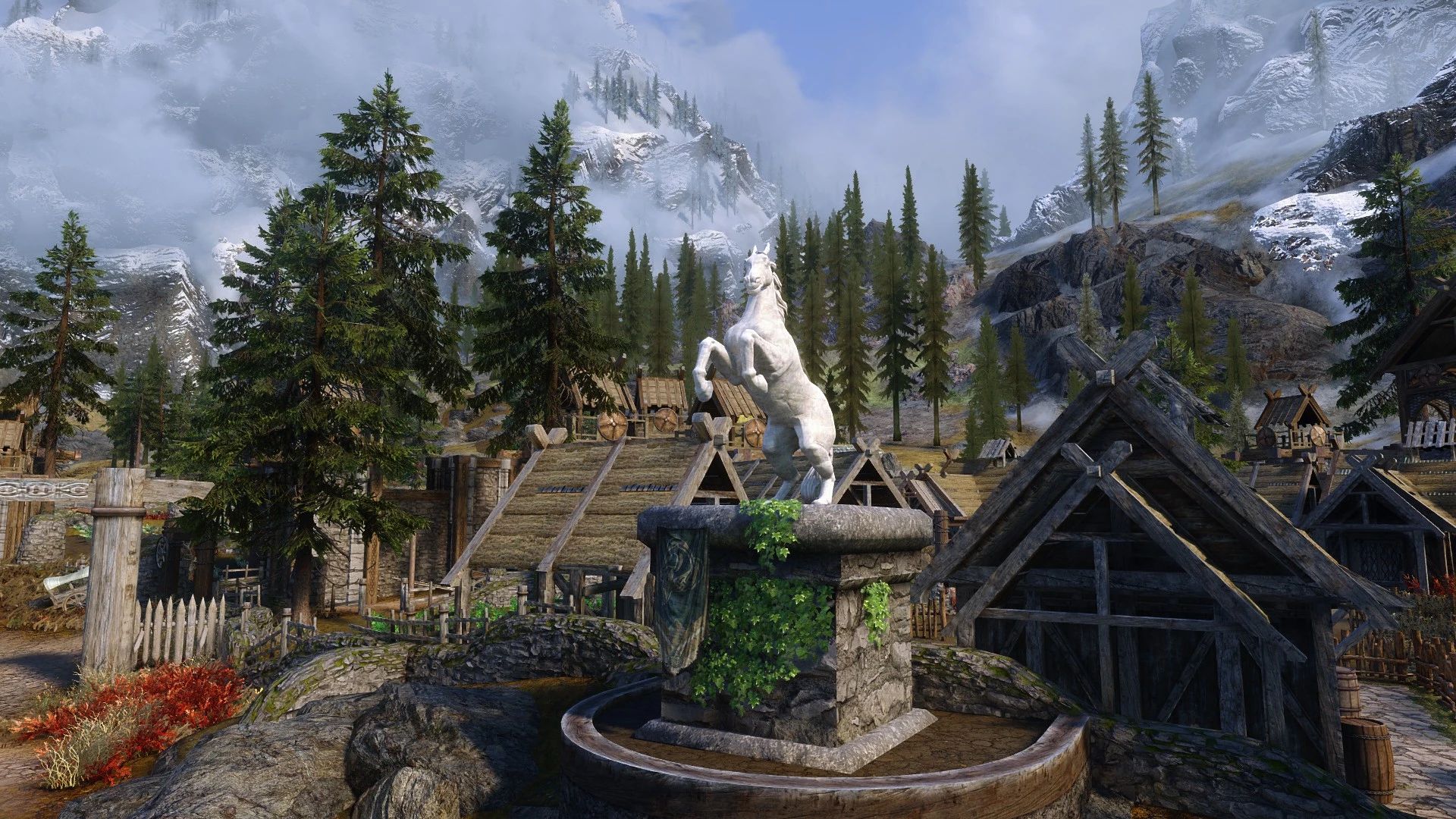 Whiterun Exterior Horse Statue mod for The Elder Scrolls V: Skyrim Special Edition