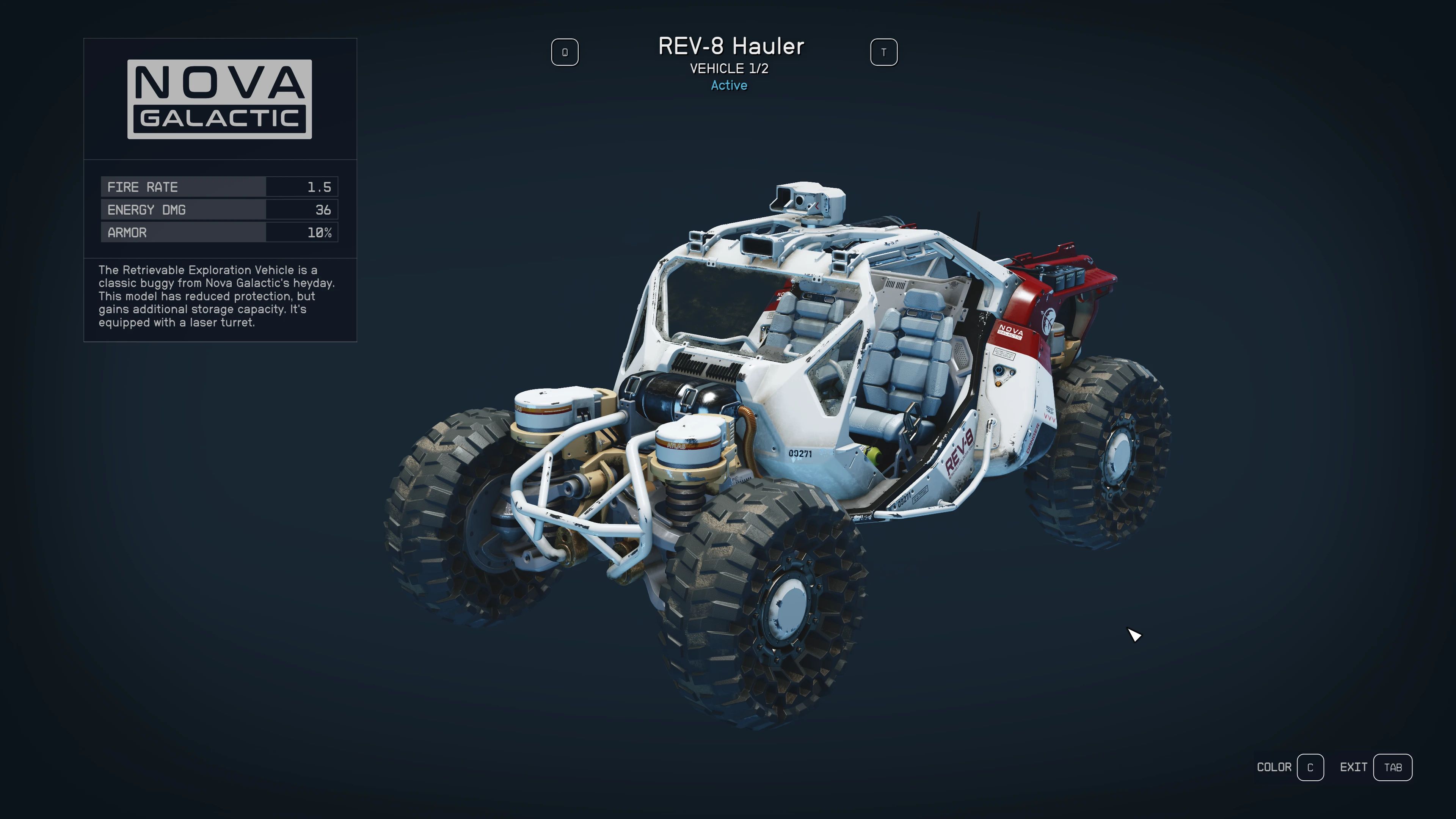 Baka REV-8 Hauler mod for Starfield