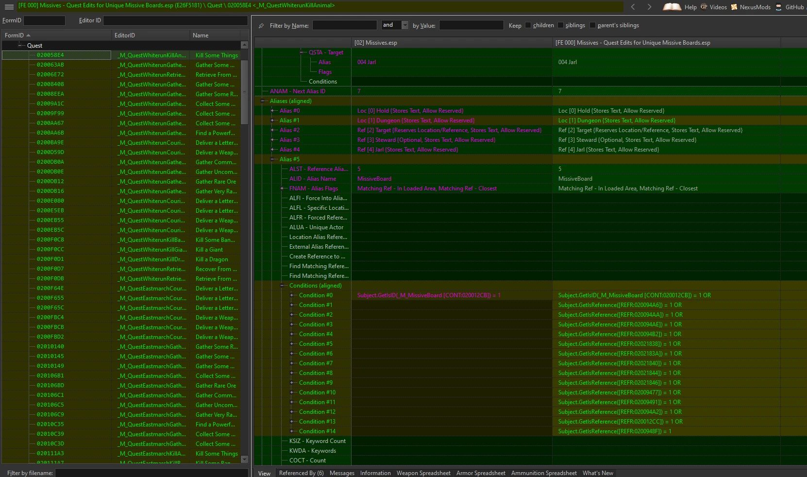 Missives - Quest Edits for Unique Missive Board Mods mod for The Elder Scrolls V: Skyrim Special Edition