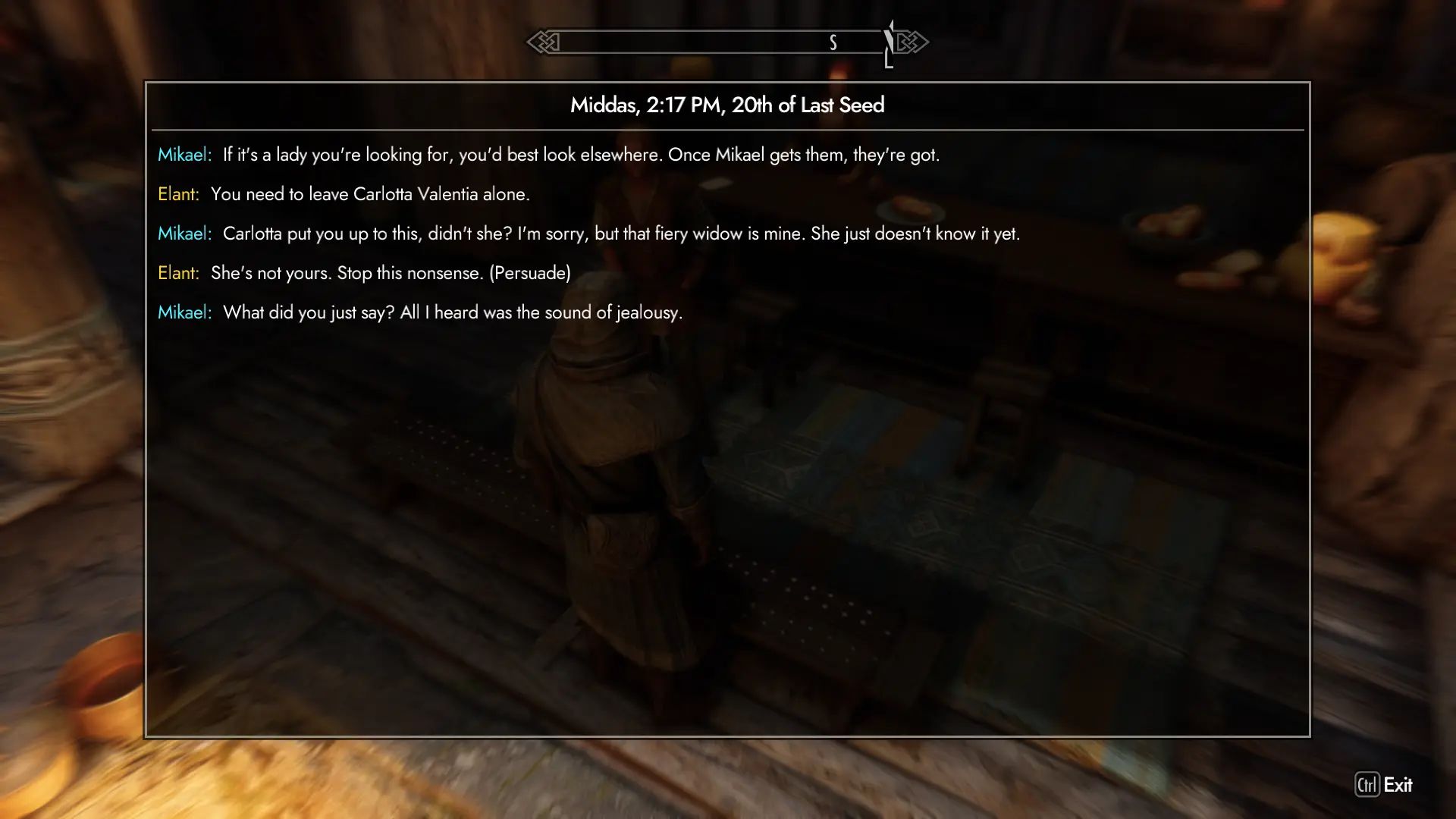 Dialogue History mod for The Elder Scrolls V: Skyrim Special Edition