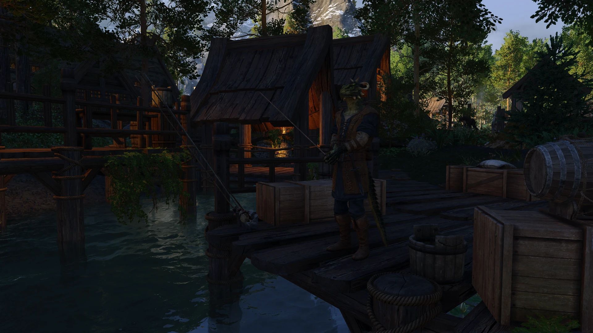 Docks of Riverwood mod for The Elder Scrolls V: Skyrim Special Edition