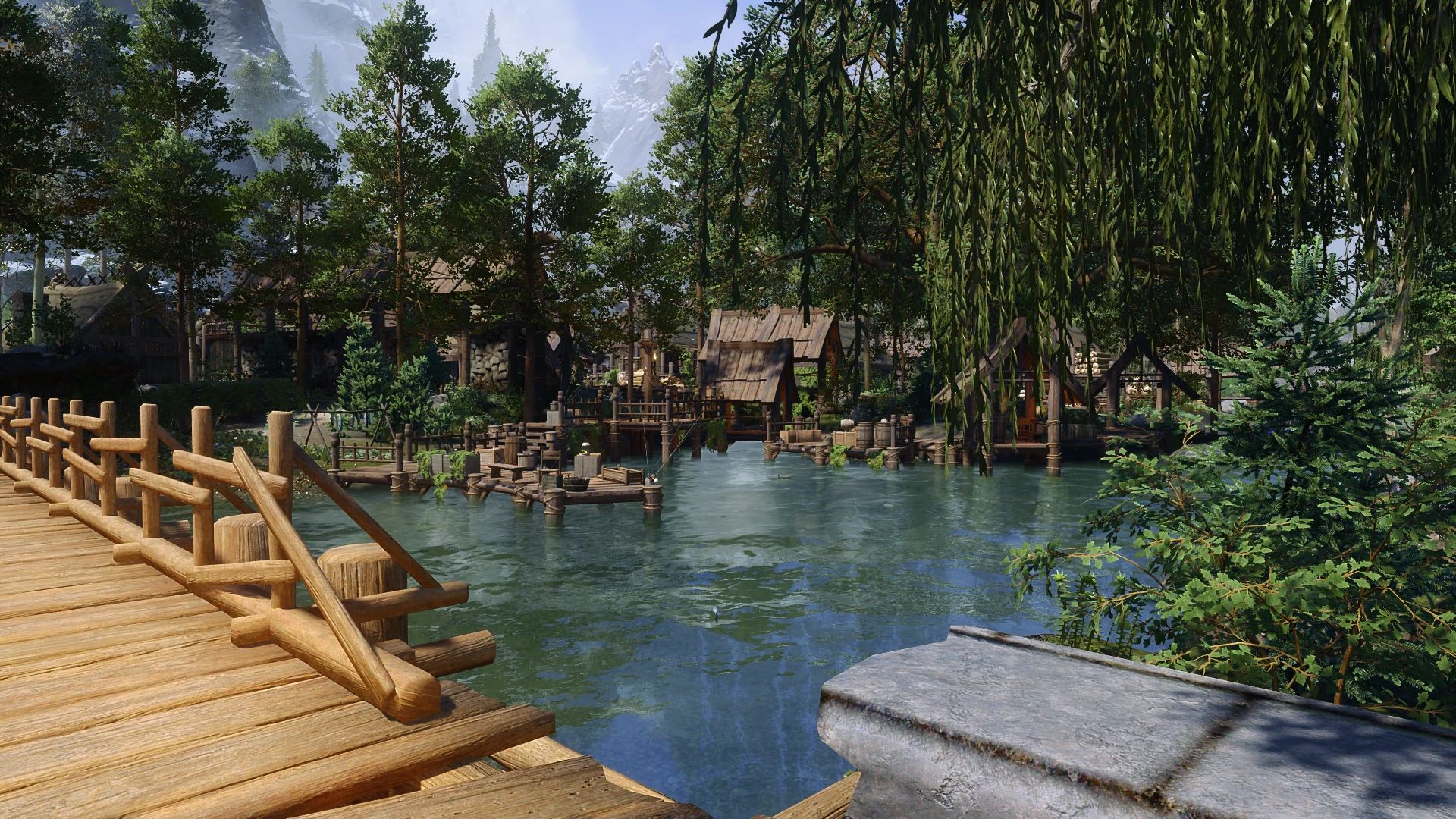 Docks of Riverwood mod for The Elder Scrolls V: Skyrim Special Edition