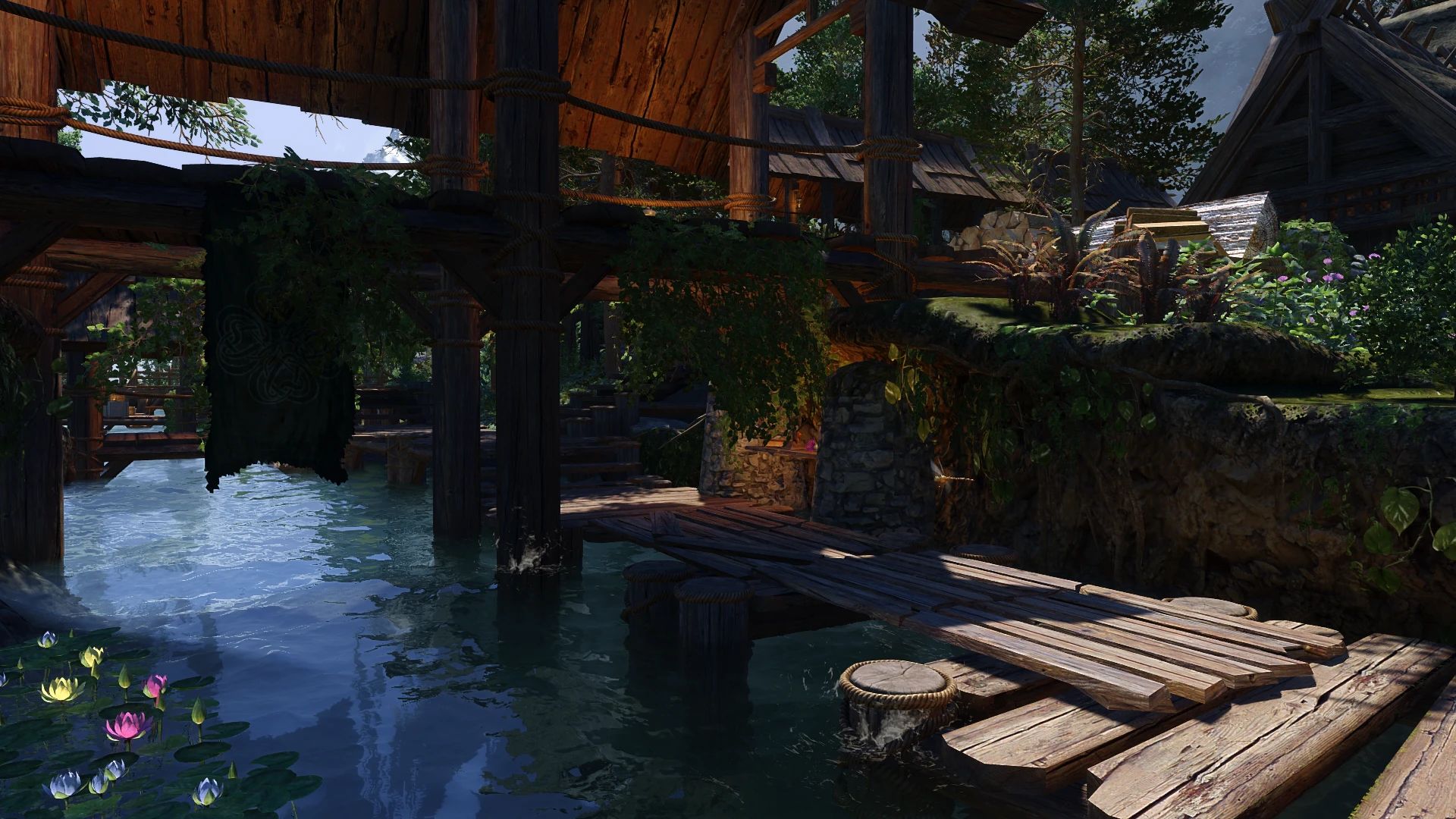 Docks of Riverwood mod for The Elder Scrolls V: Skyrim Special Edition