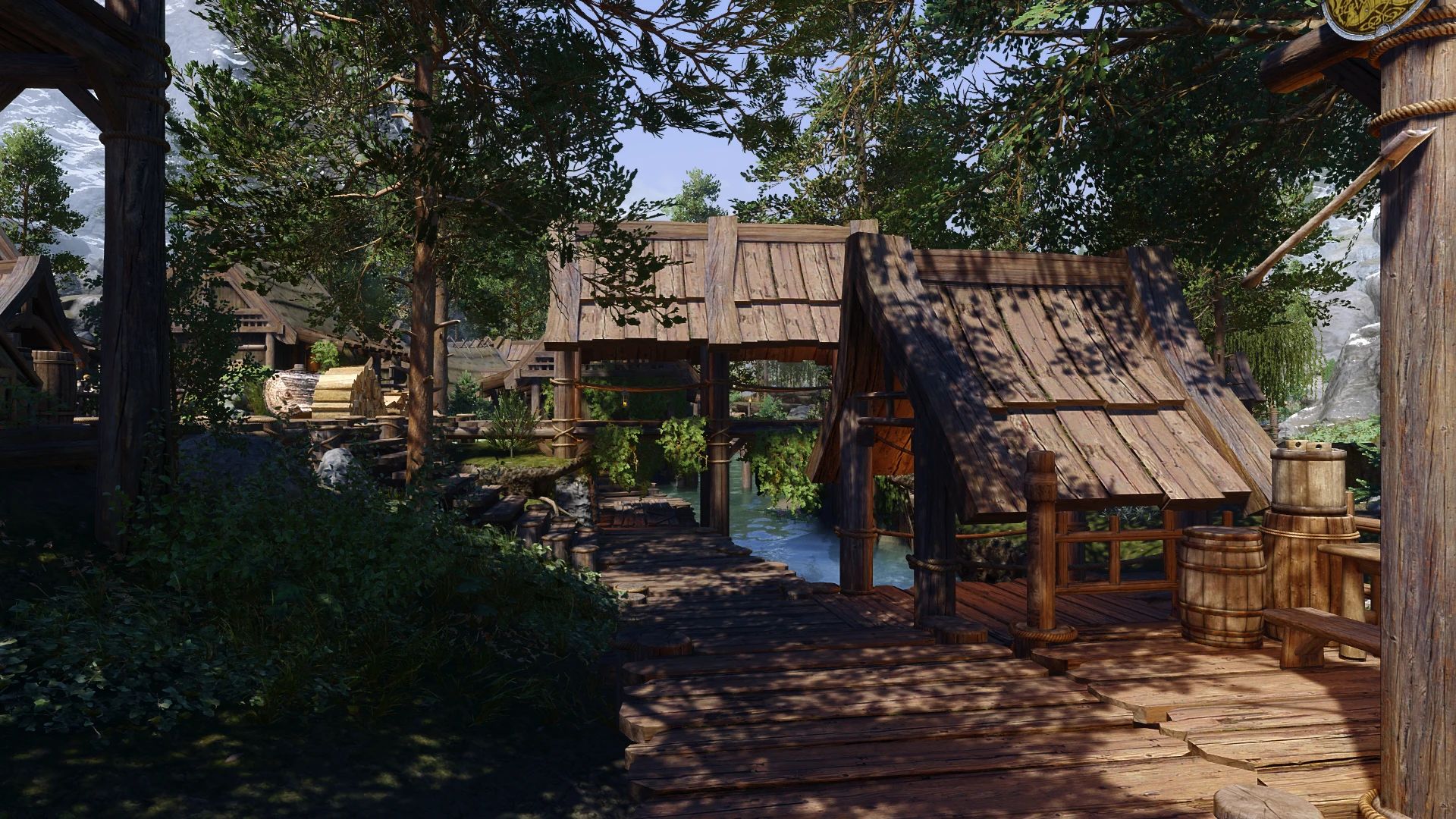 Docks of Riverwood mod for The Elder Scrolls V: Skyrim Special Edition