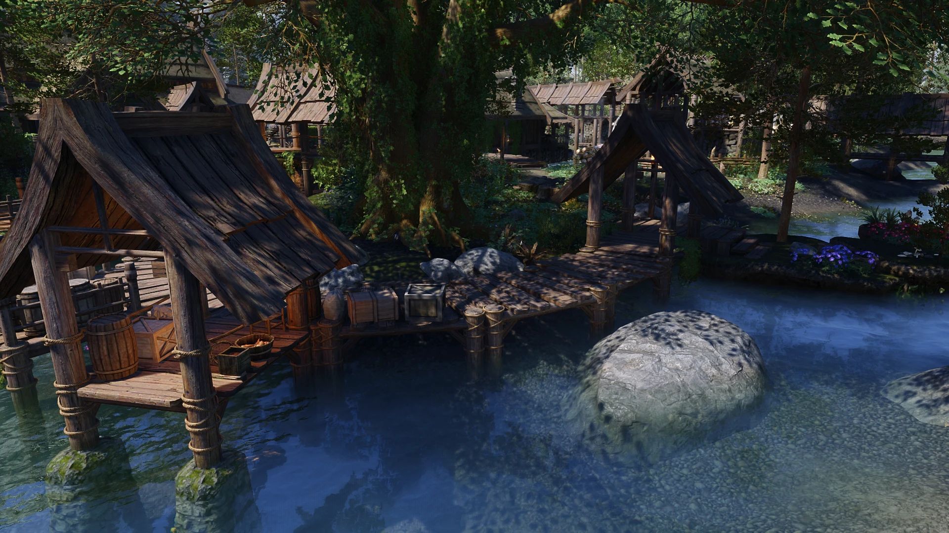 Docks of Riverwood mod for The Elder Scrolls V: Skyrim Special Edition