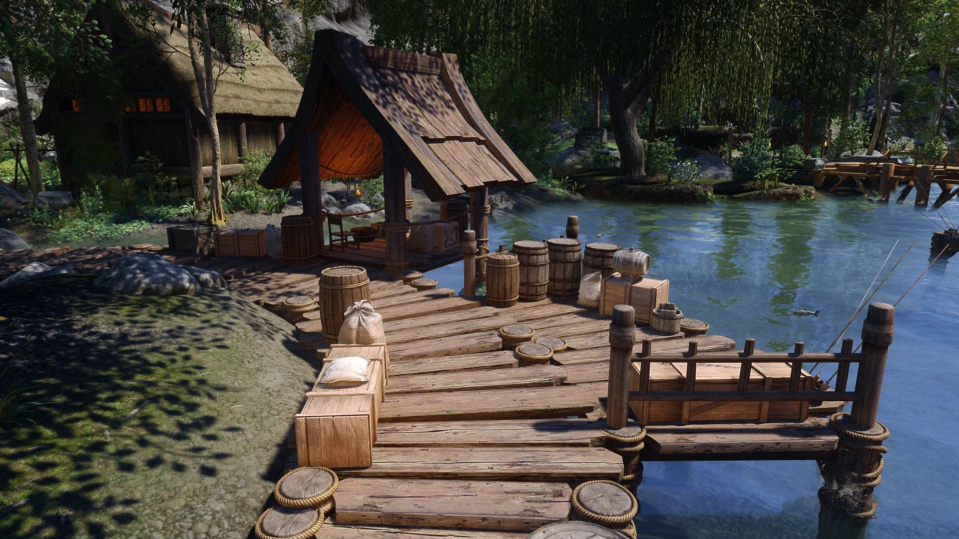 Docks of Riverwood mod for The Elder Scrolls V: Skyrim Special Edition