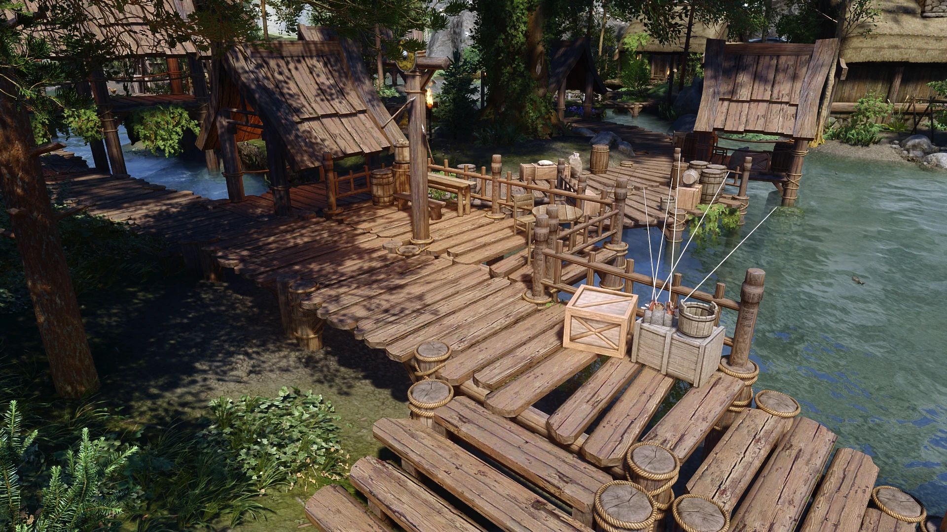 Docks of Riverwood mod for The Elder Scrolls V: Skyrim Special Edition