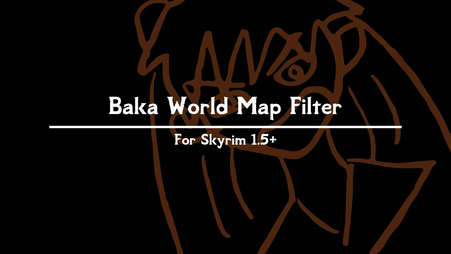 Baka World Map Filter mod for The Elder Scrolls V: Skyrim Special Edition