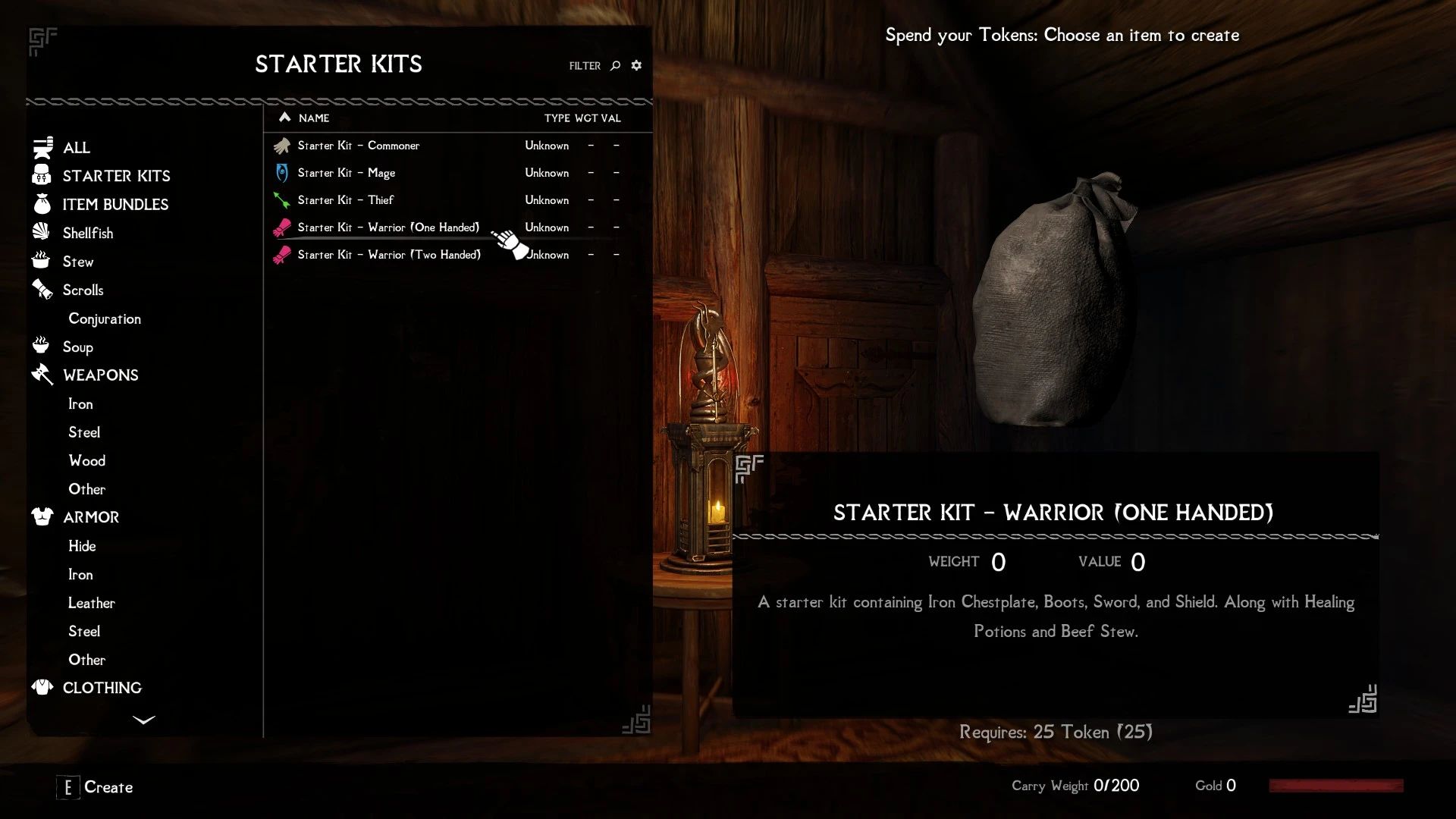 Starter Kits - Starting Choices Addon mod for The Elder Scrolls V: Skyrim Special Edition