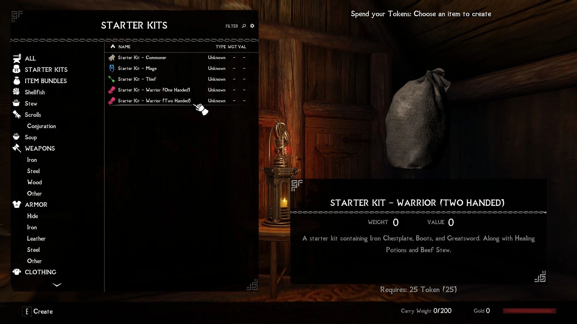Starter Kits - Starting Choices Addon mod for The Elder Scrolls V: Skyrim Special Edition