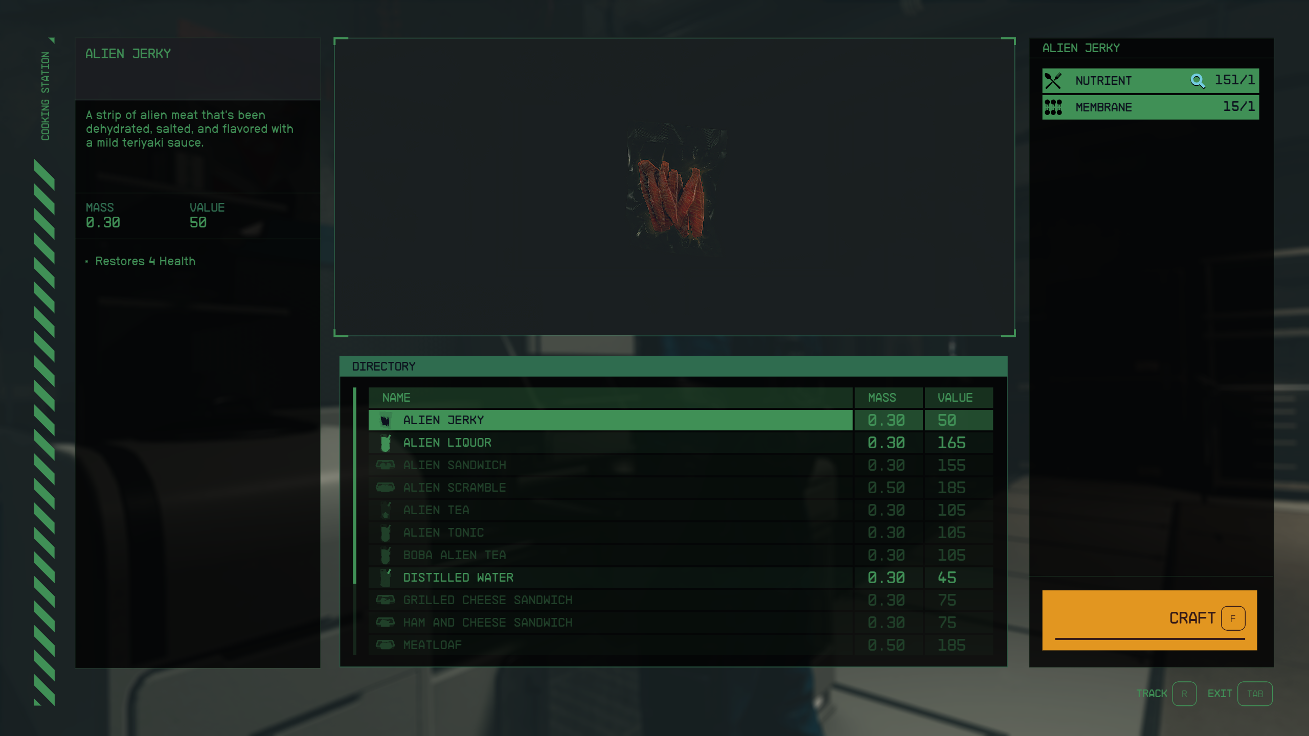Compact Crafting UI mod for Starfield