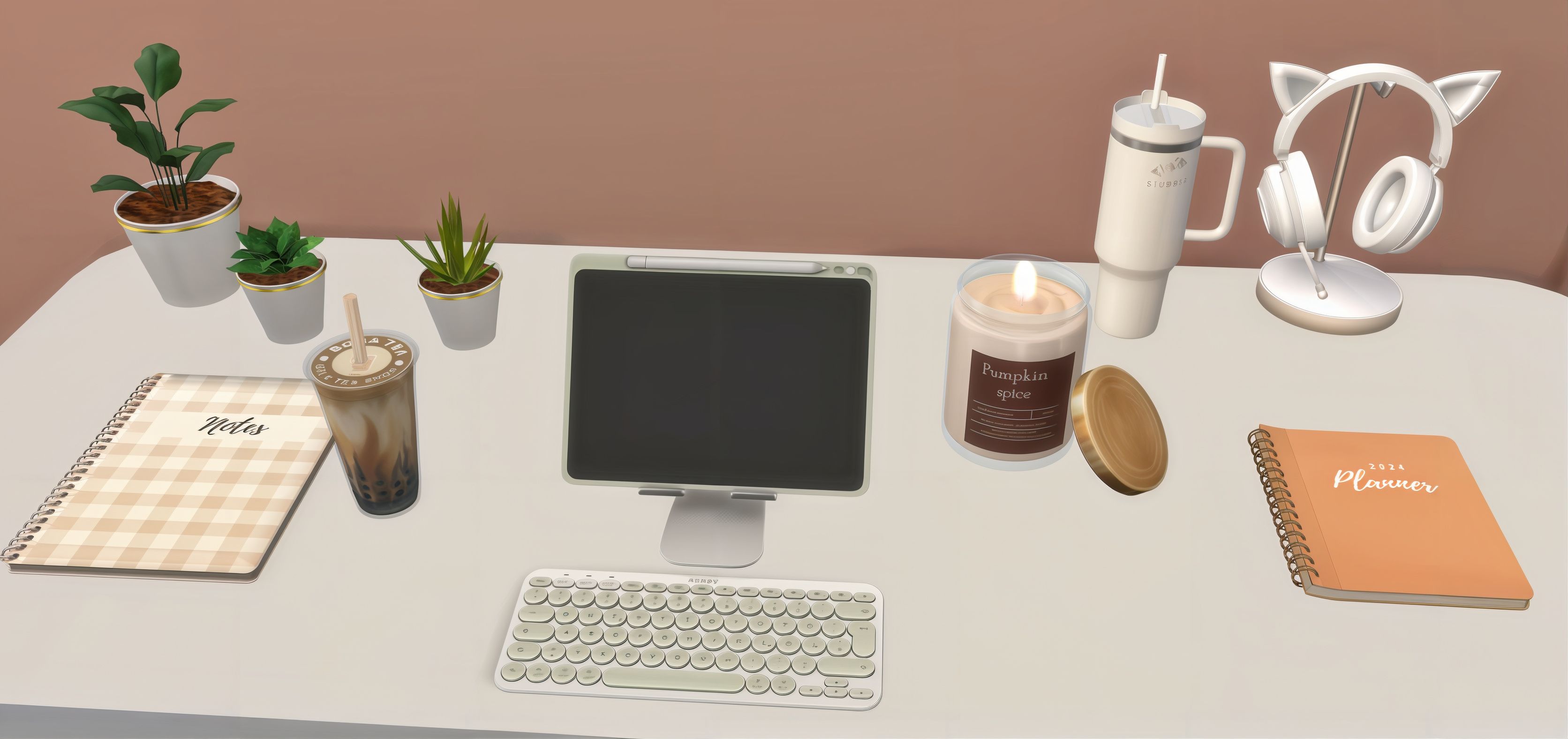 Fall candles set mod for The Sims 4 