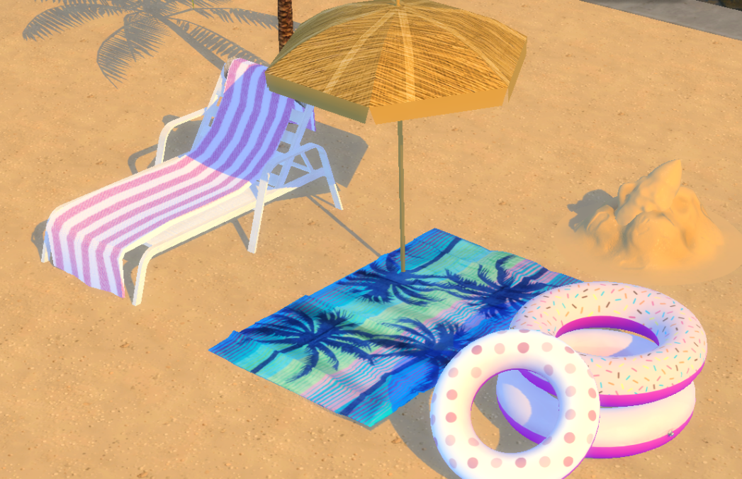 Flamingo pool tires mod for The Sims 4 