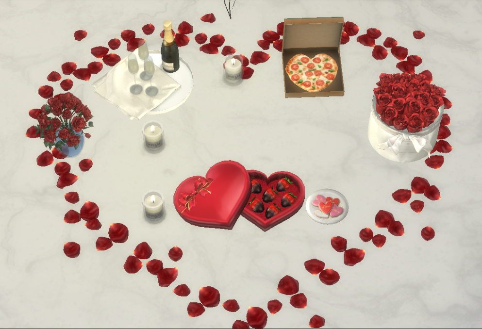 Valentine's day set mod for The Sims 4 