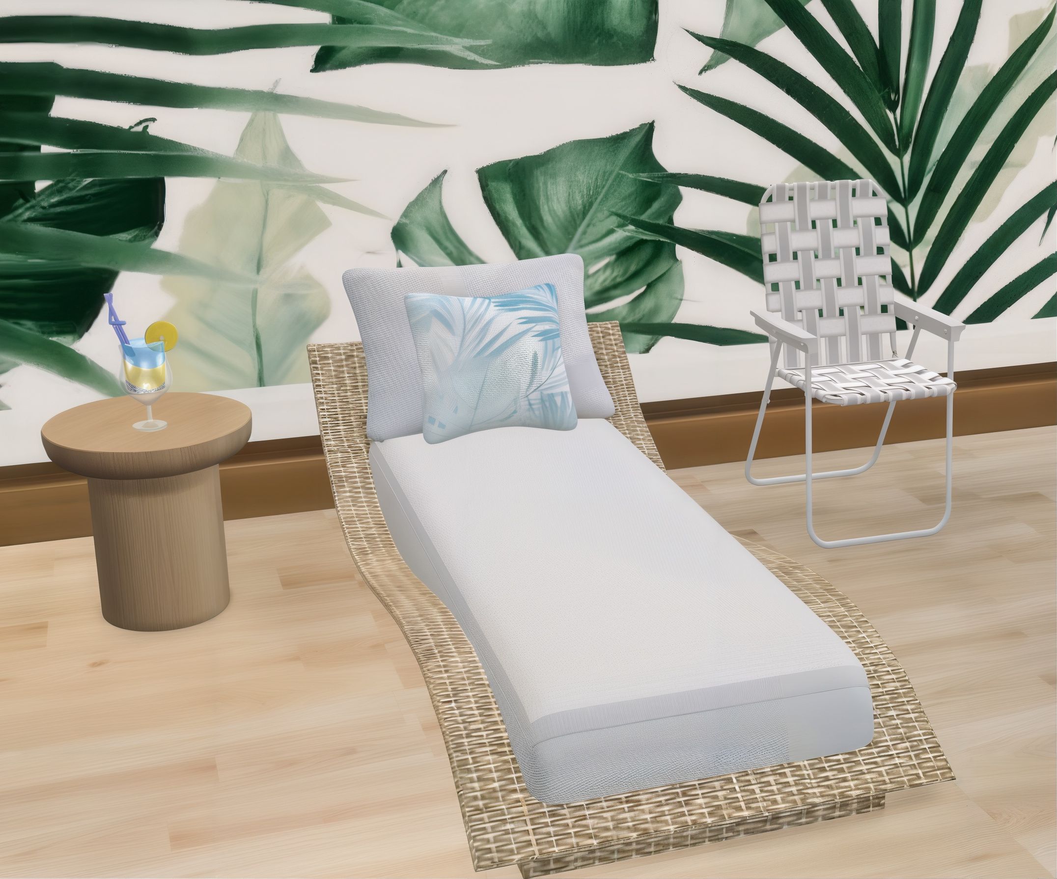 Patio lounge set mod for The Sims 4 