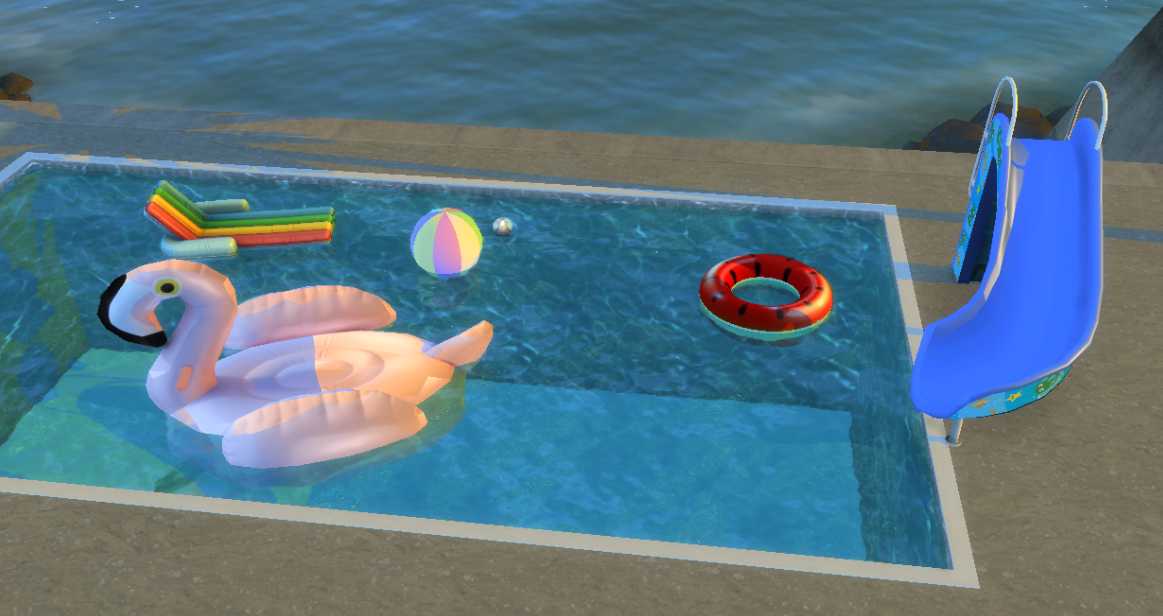 Pool floats set mod for The Sims 4 