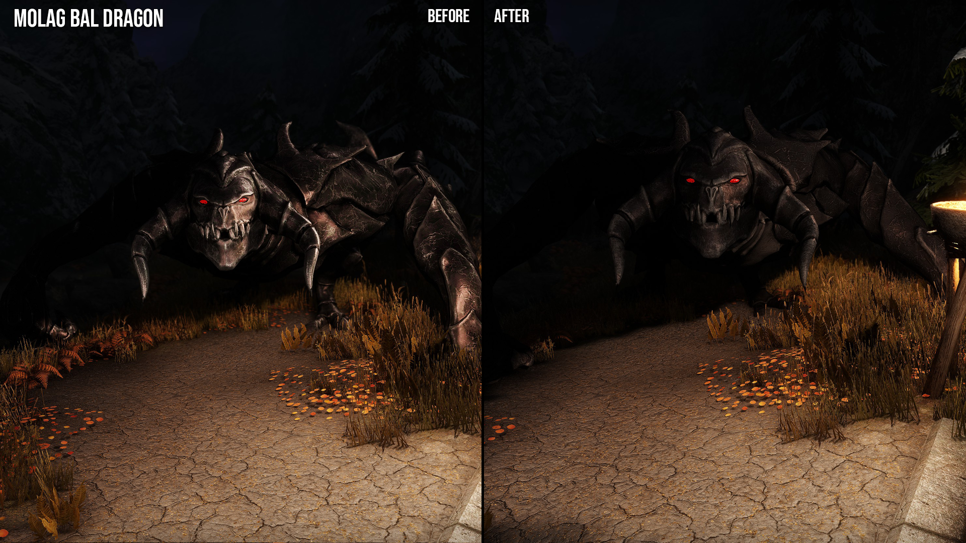Vigilant's Molag Bal Dragon Retexture SE mod for The Elder Scrolls V: Skyrim Special Edition
