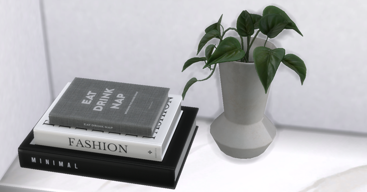 Minimal plants in vase mod for The Sims 4 