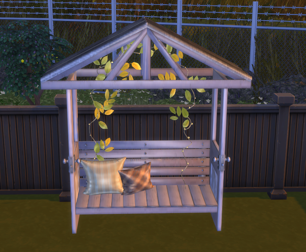 Autumn bench set mod for The Sims 4 