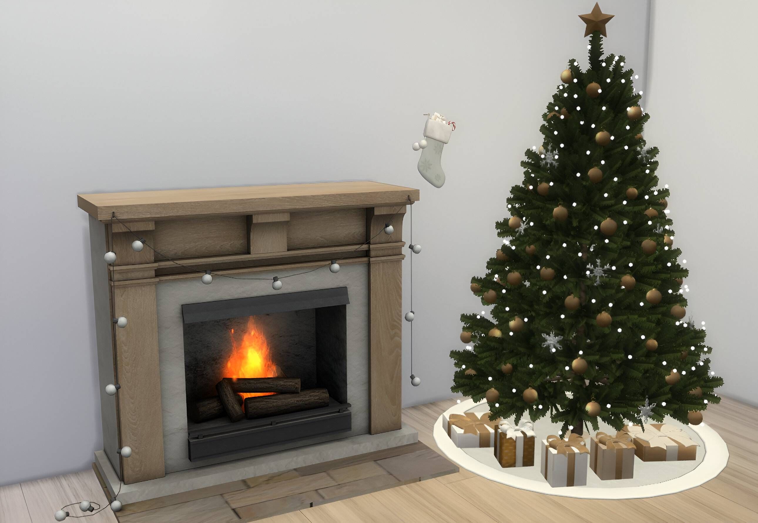 Xmas tree set mod for The Sims 4 