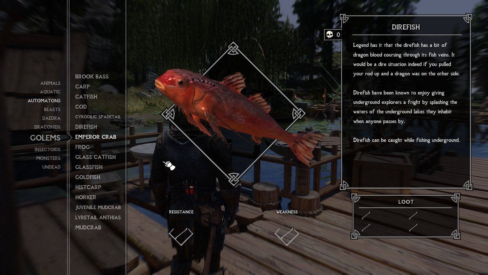 The Dragonborn's Fishiary - Bestiary Addon mod for The Elder Scrolls V: Skyrim Special Edition