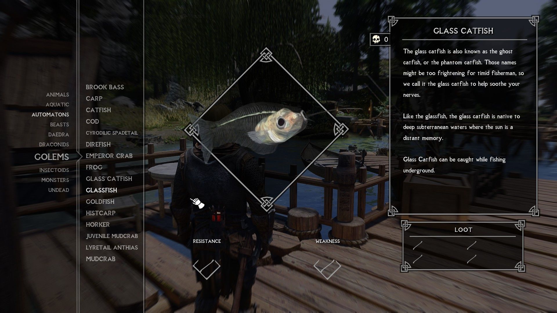 The Dragonborn's Fishiary - Bestiary Addon mod for The Elder Scrolls V: Skyrim Special Edition