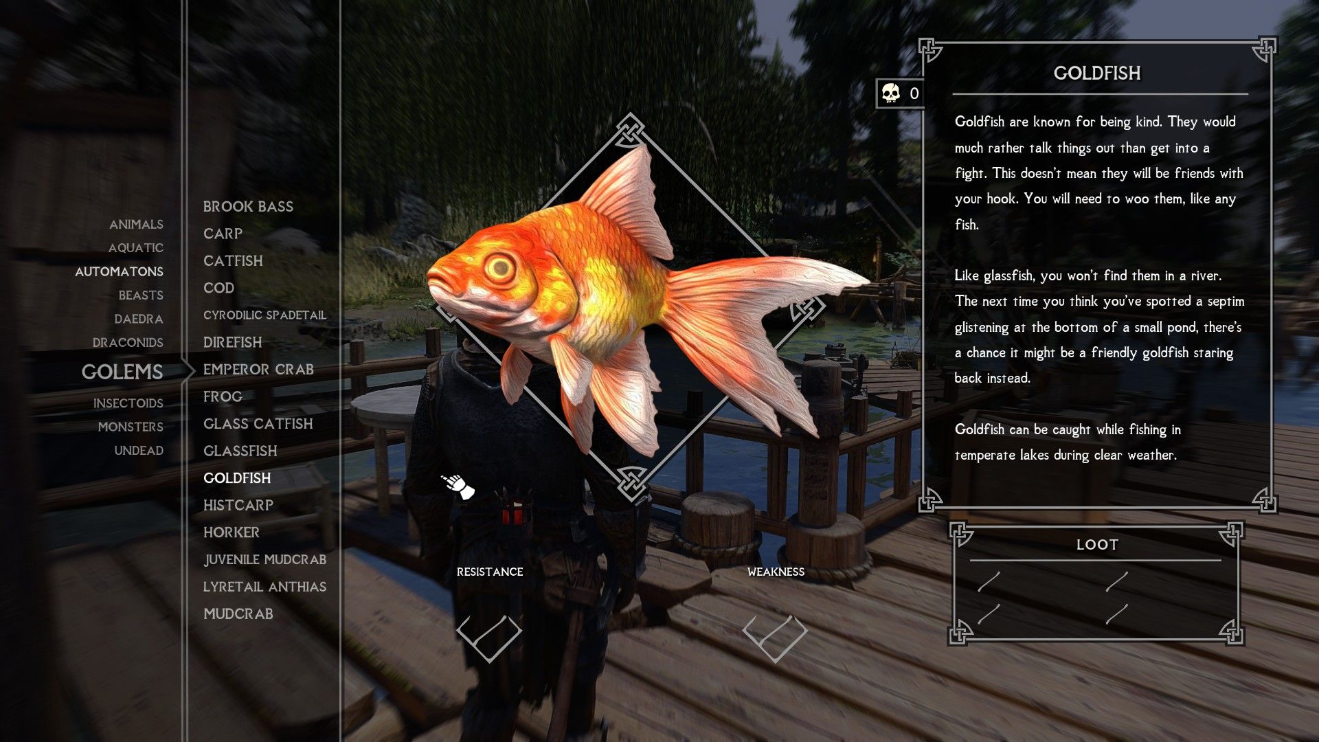 The Dragonborn's Fishiary - Bestiary Addon mod for The Elder Scrolls V: Skyrim Special Edition