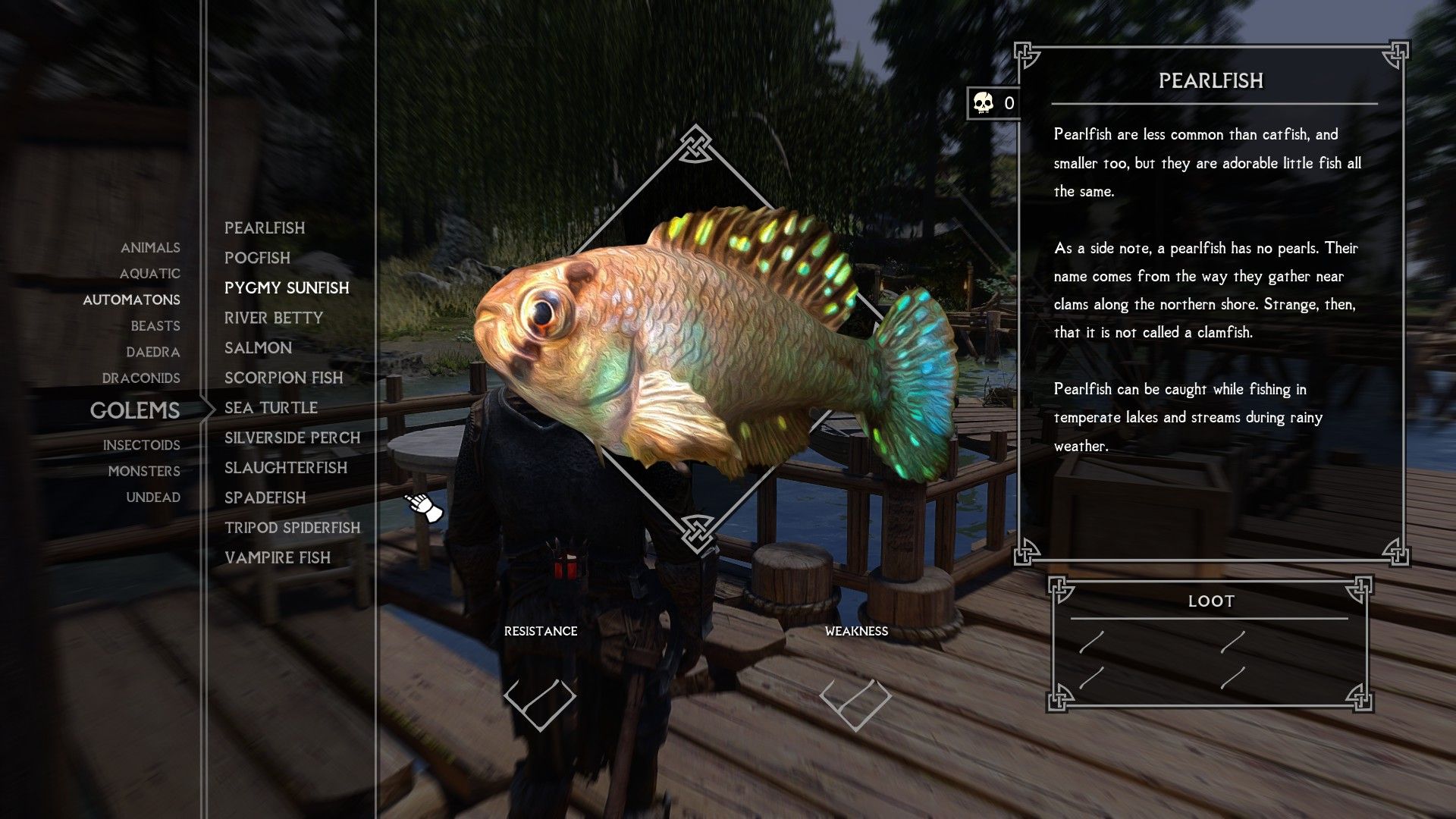 The Dragonborn's Fishiary - Bestiary Addon mod for The Elder Scrolls V: Skyrim Special Edition