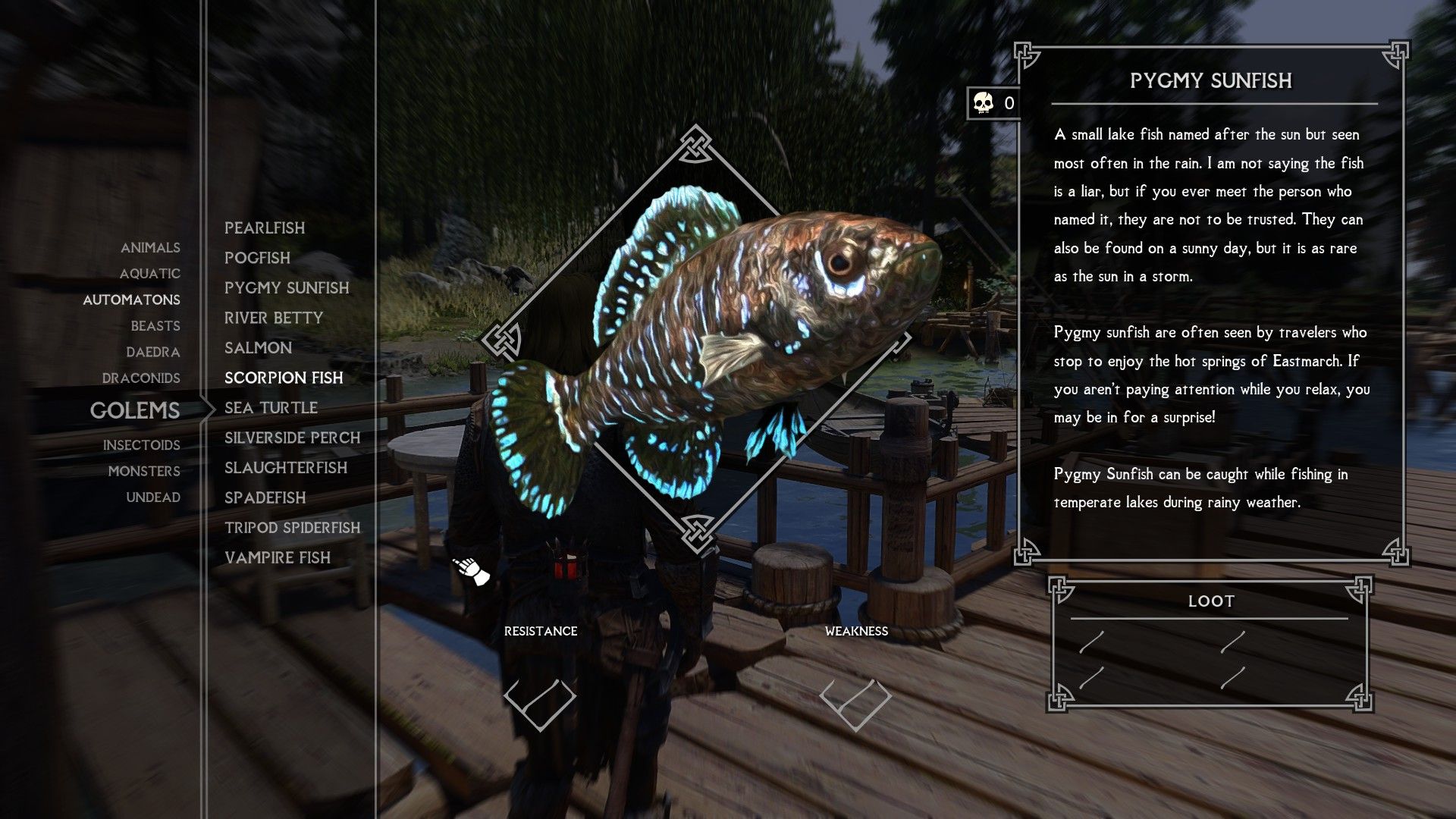 The Dragonborn's Fishiary - Bestiary Addon mod for The Elder Scrolls V: Skyrim Special Edition