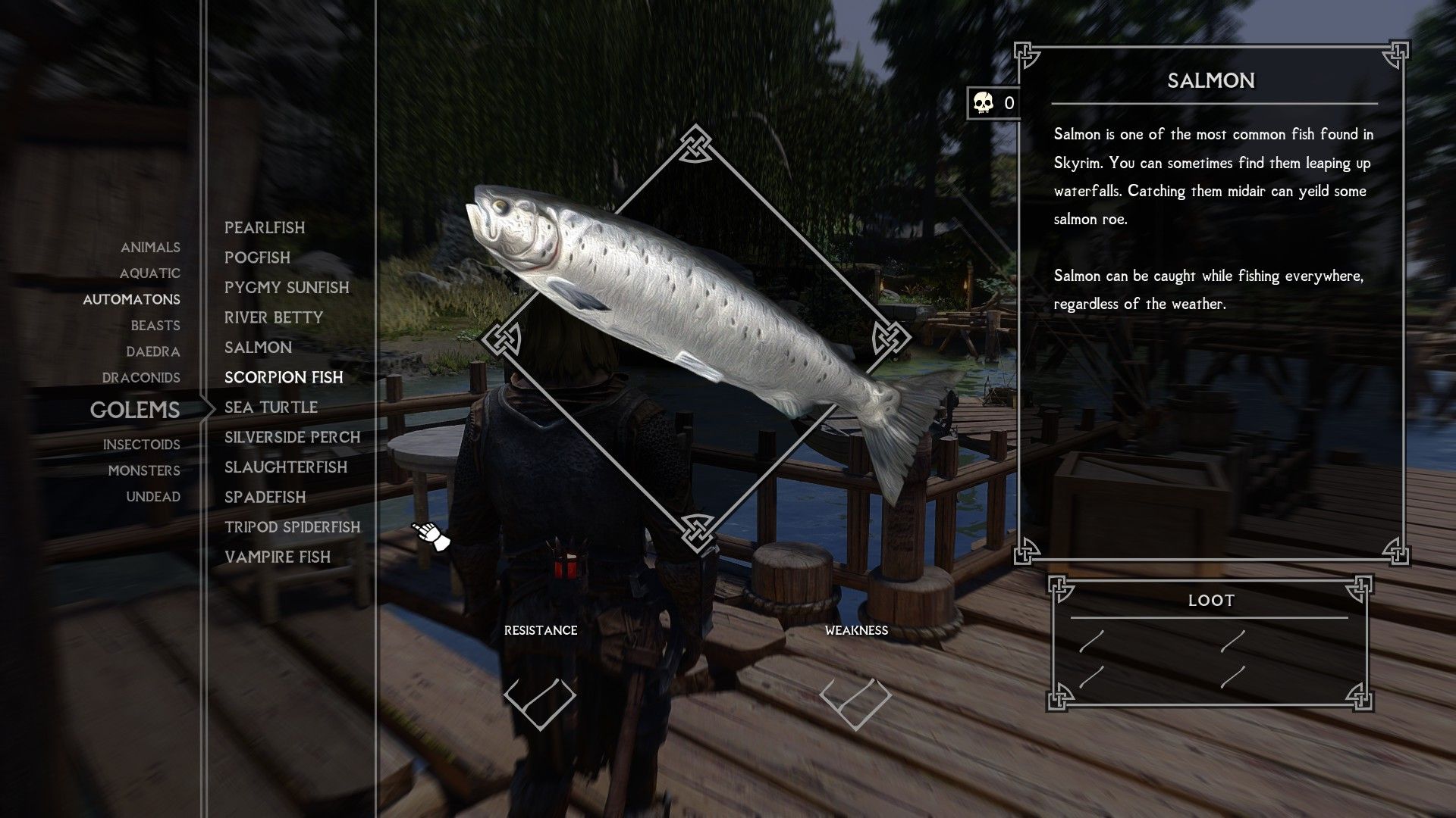 The Dragonborn's Fishiary - Bestiary Addon mod for The Elder Scrolls V: Skyrim Special Edition