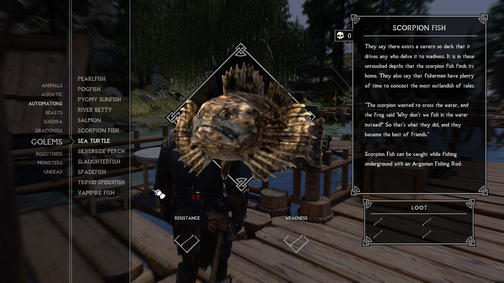 The Dragonborn's Fishiary - Bestiary Addon mod for The Elder Scrolls V: Skyrim Special Edition