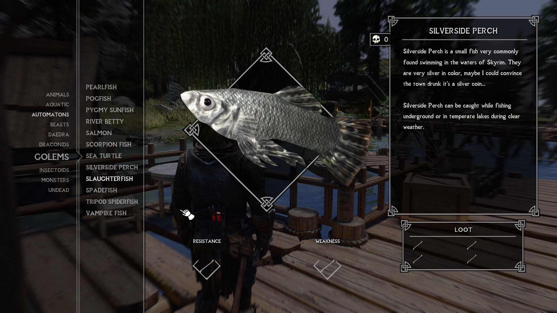 The Dragonborn's Fishiary - Bestiary Addon mod for The Elder Scrolls V: Skyrim Special Edition