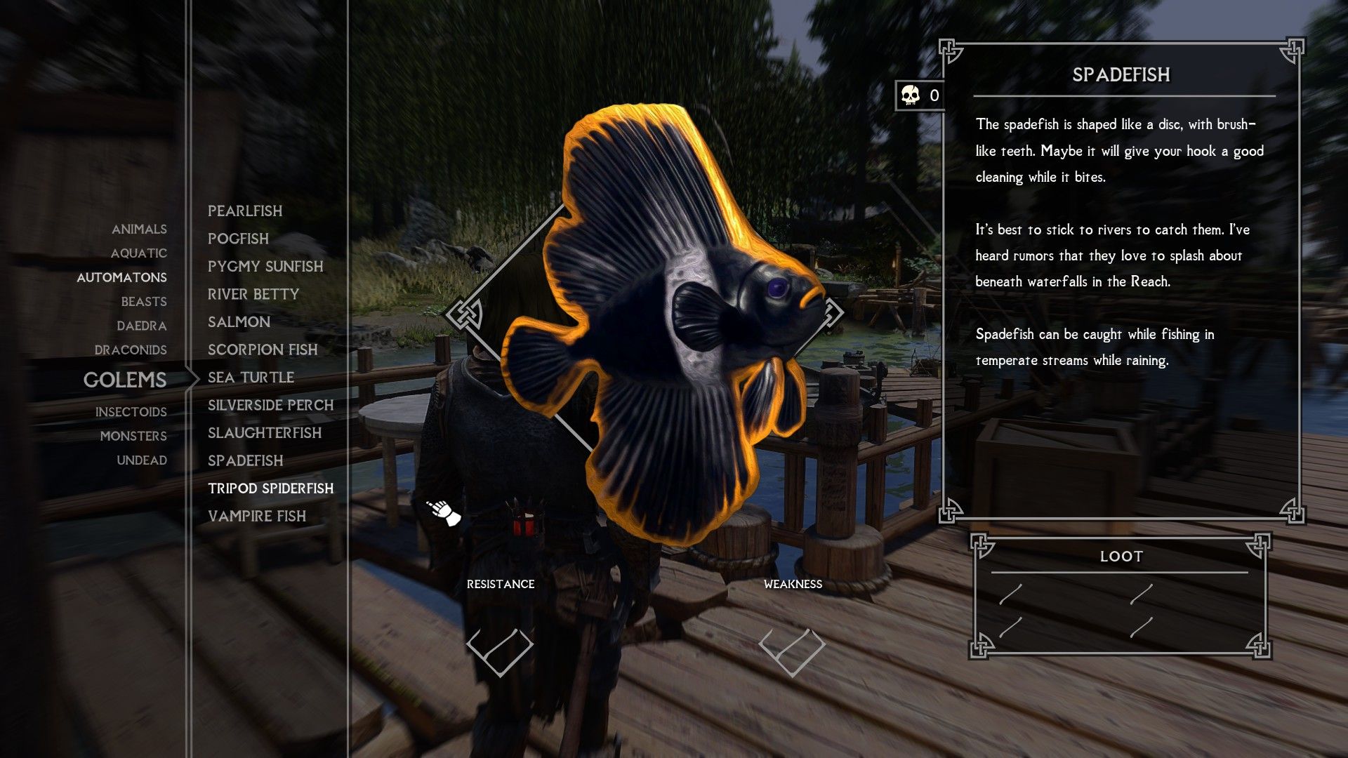 The Dragonborn's Fishiary - Bestiary Addon mod for The Elder Scrolls V: Skyrim Special Edition