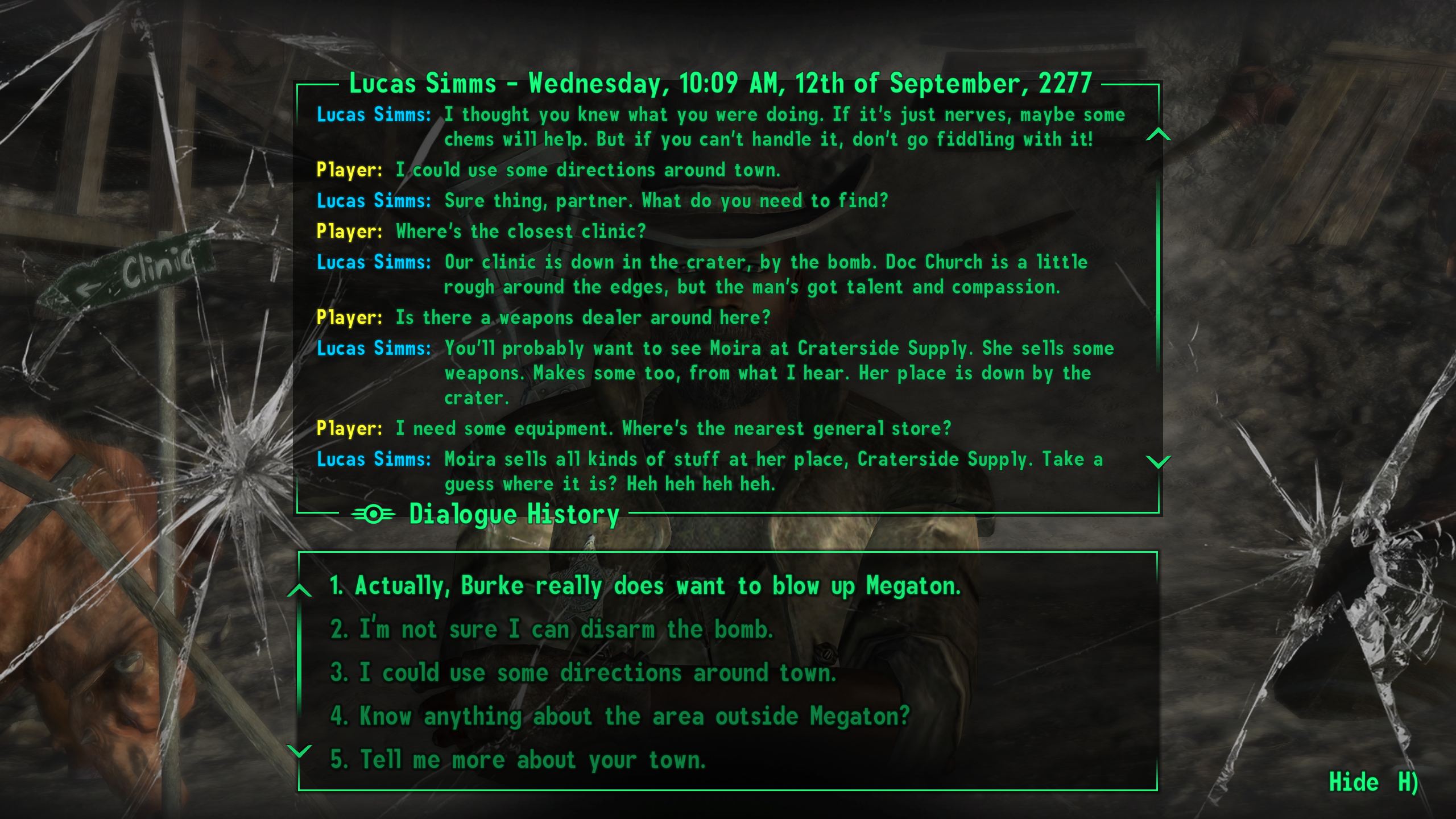 Dialogue History - ESPless mod for Fallout: New Vegas