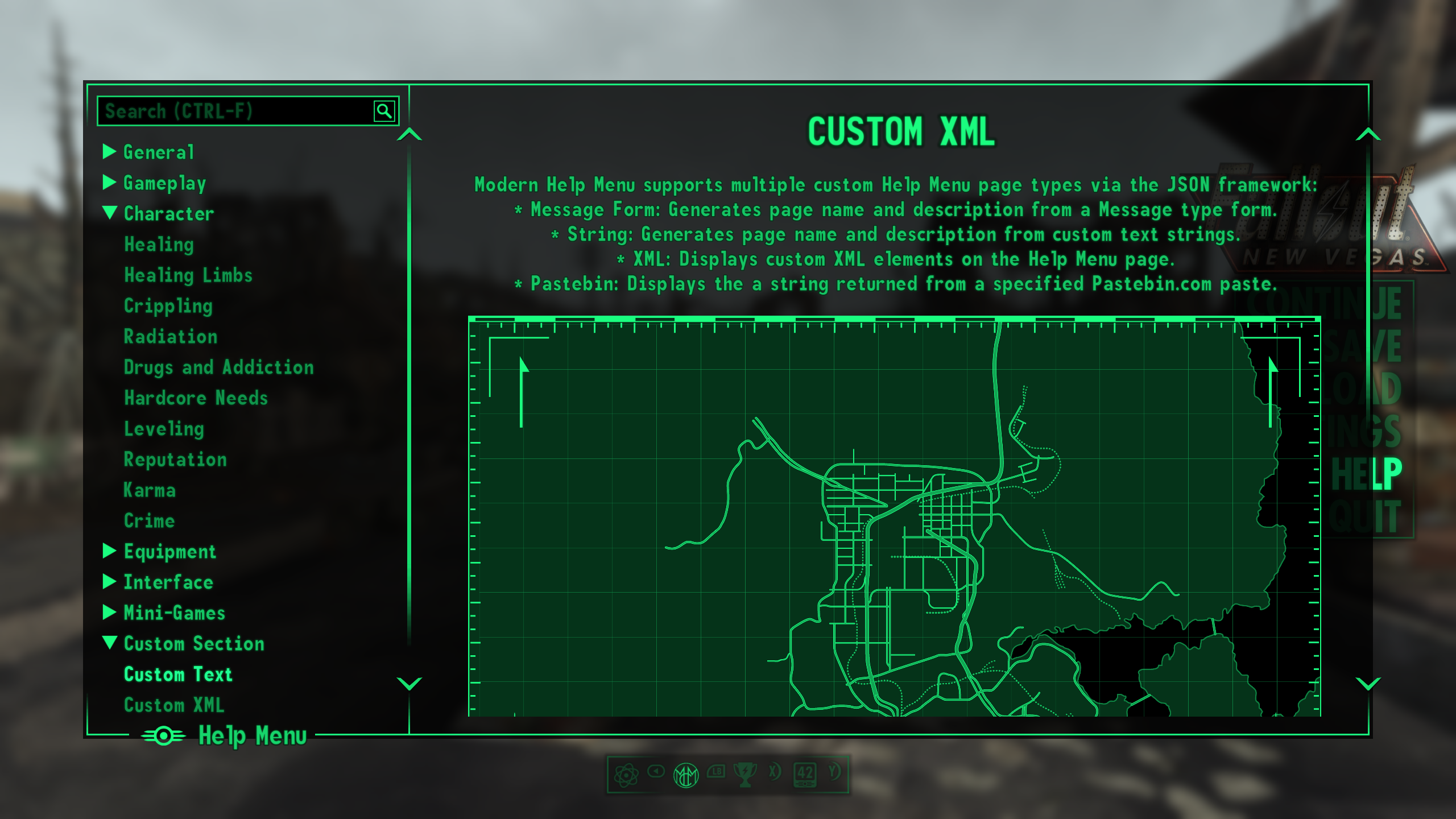 Modern Help Menu - ESPless mod for Fallout: New Vegas