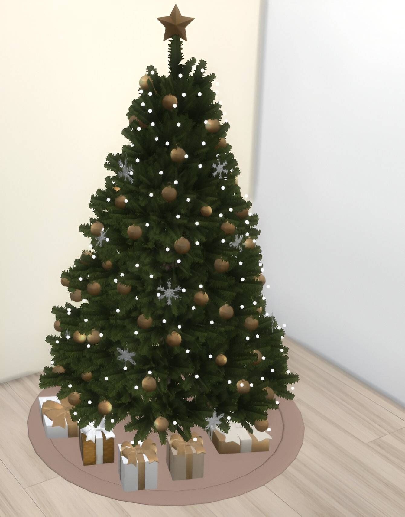 Xmas tree set mod for The Sims 4 