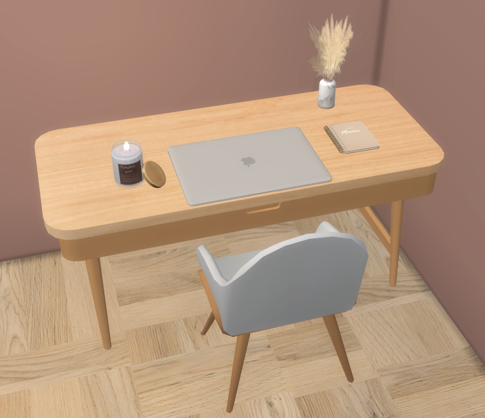 Marble office desk mod for The Sims 4 