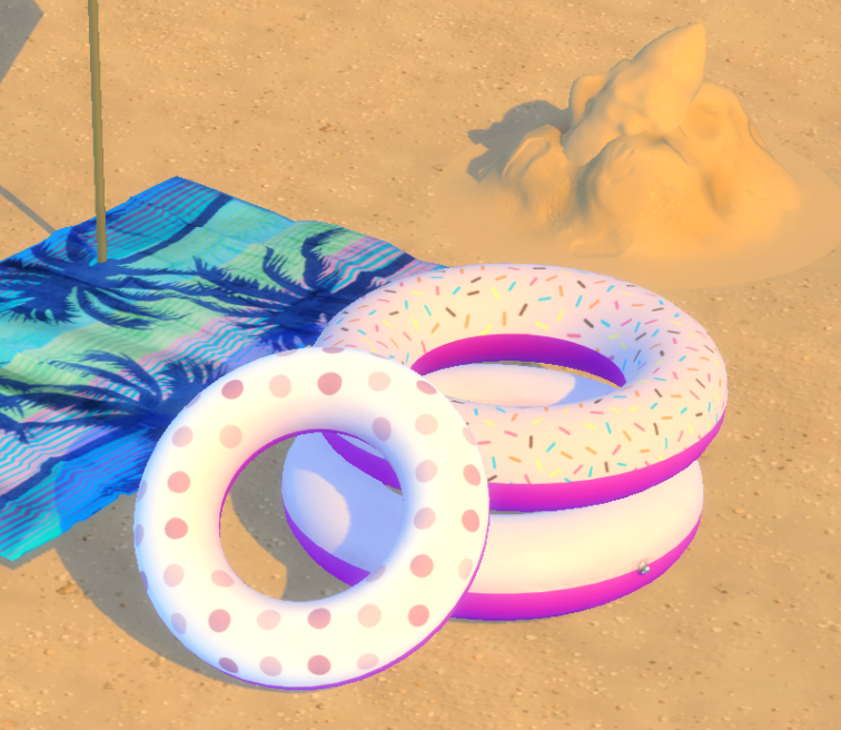 Flamingo pool tires mod for The Sims 4 