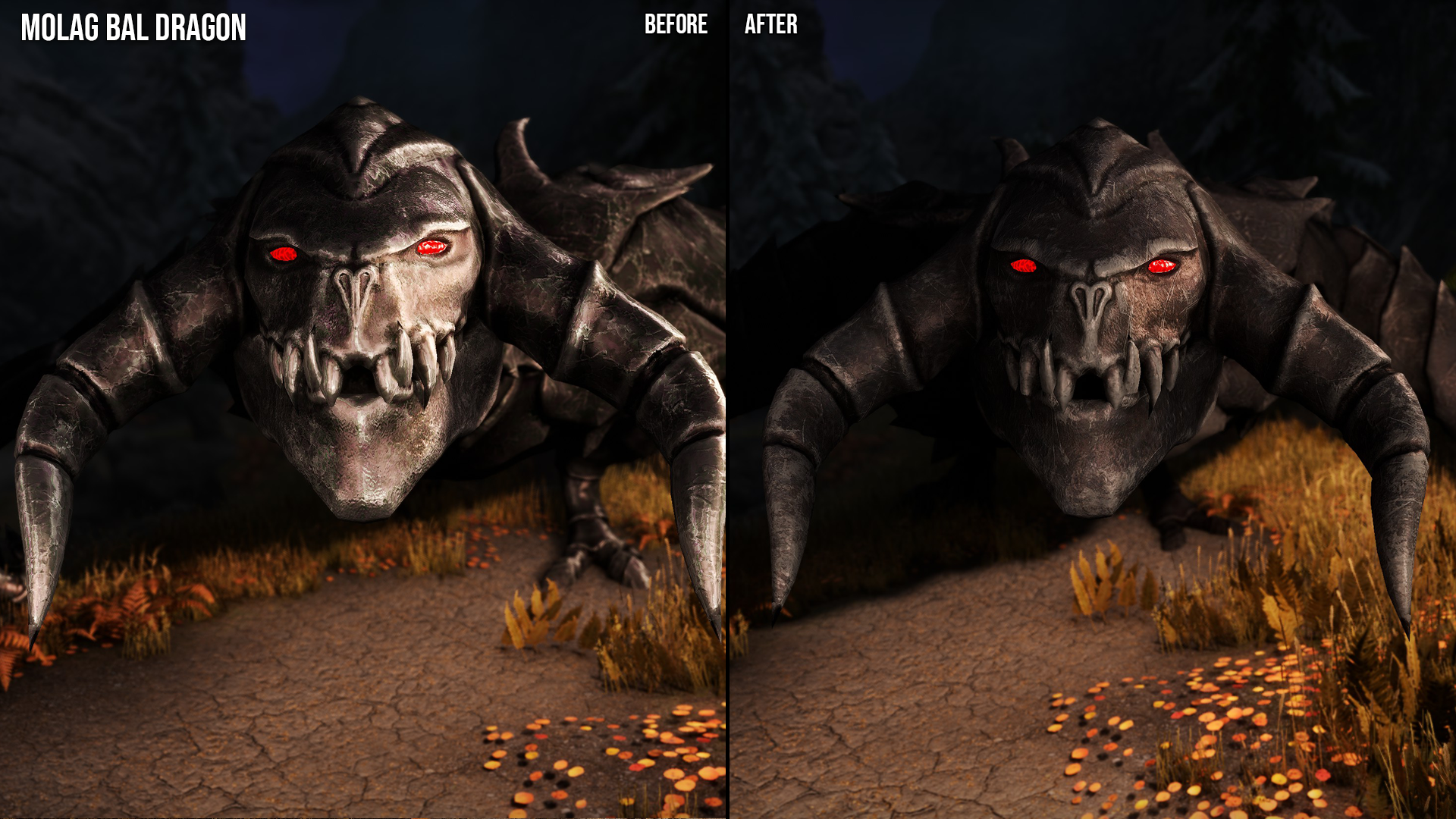Vigilant's Molag Bal Dragon Retexture SE mod for The Elder Scrolls V: Skyrim Special Edition
