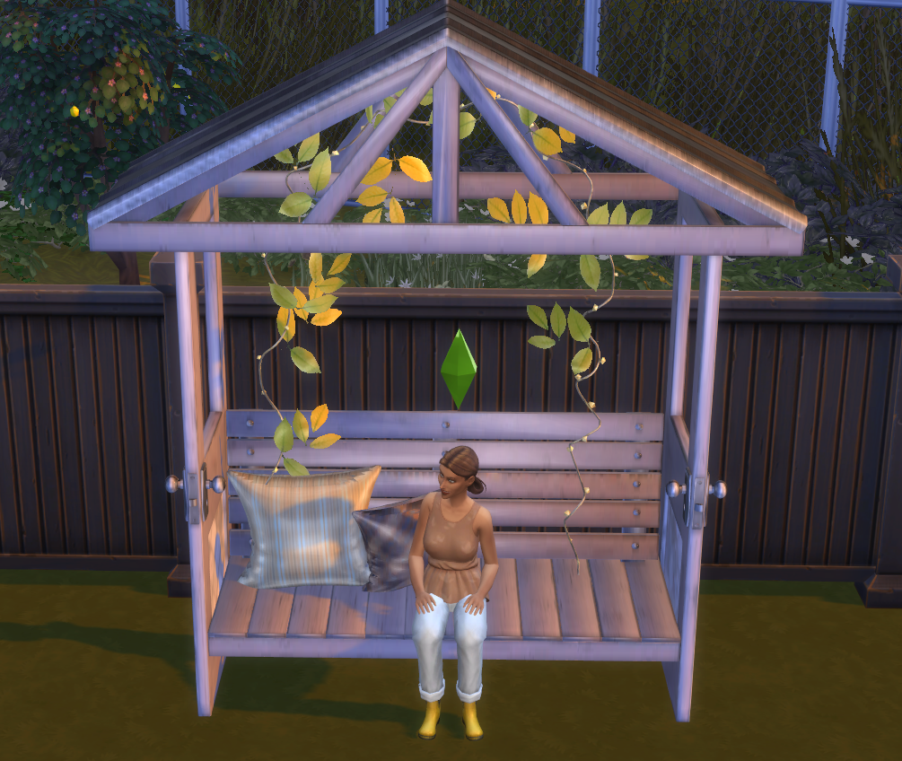 Autumn bench set mod for The Sims 4 