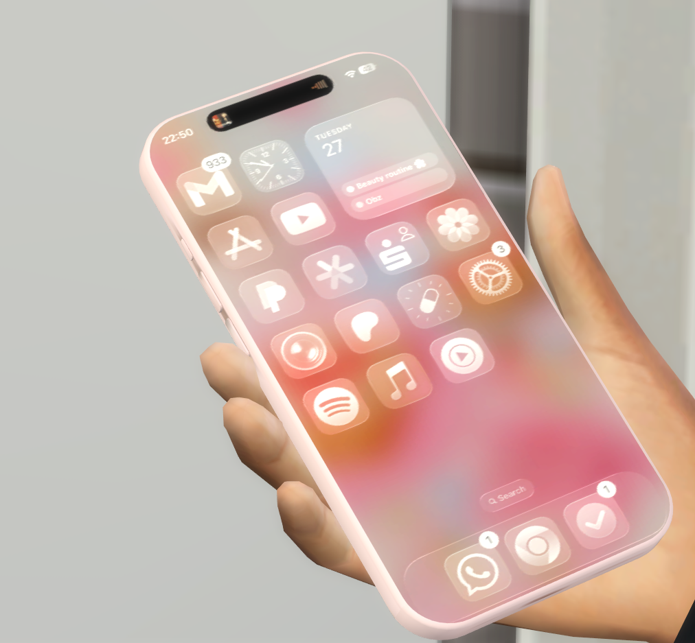 Iphone 16 Pro Max - Phone default replacement mod for The Sims 4 