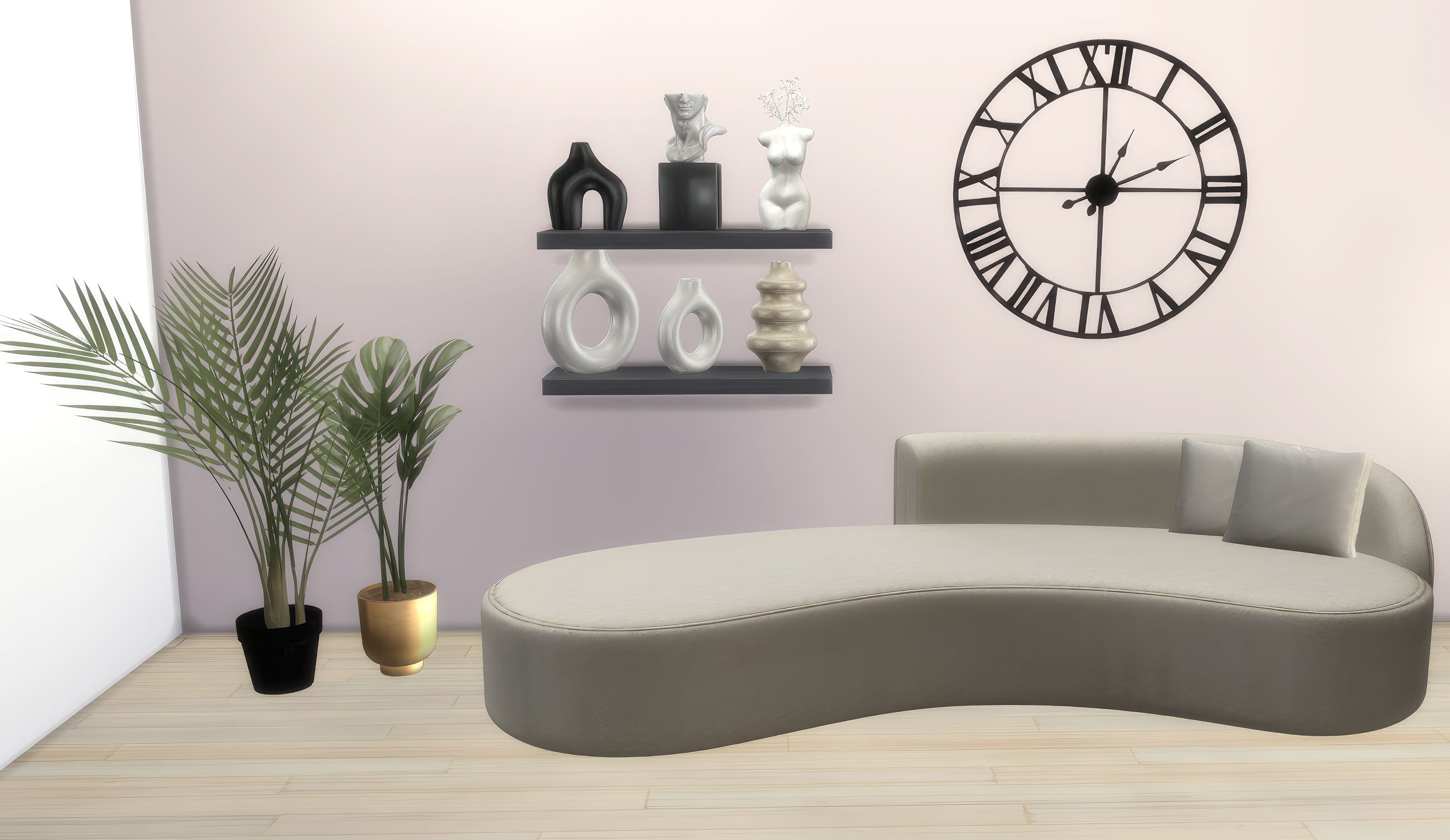 Minimal vases set mod for The Sims 4 