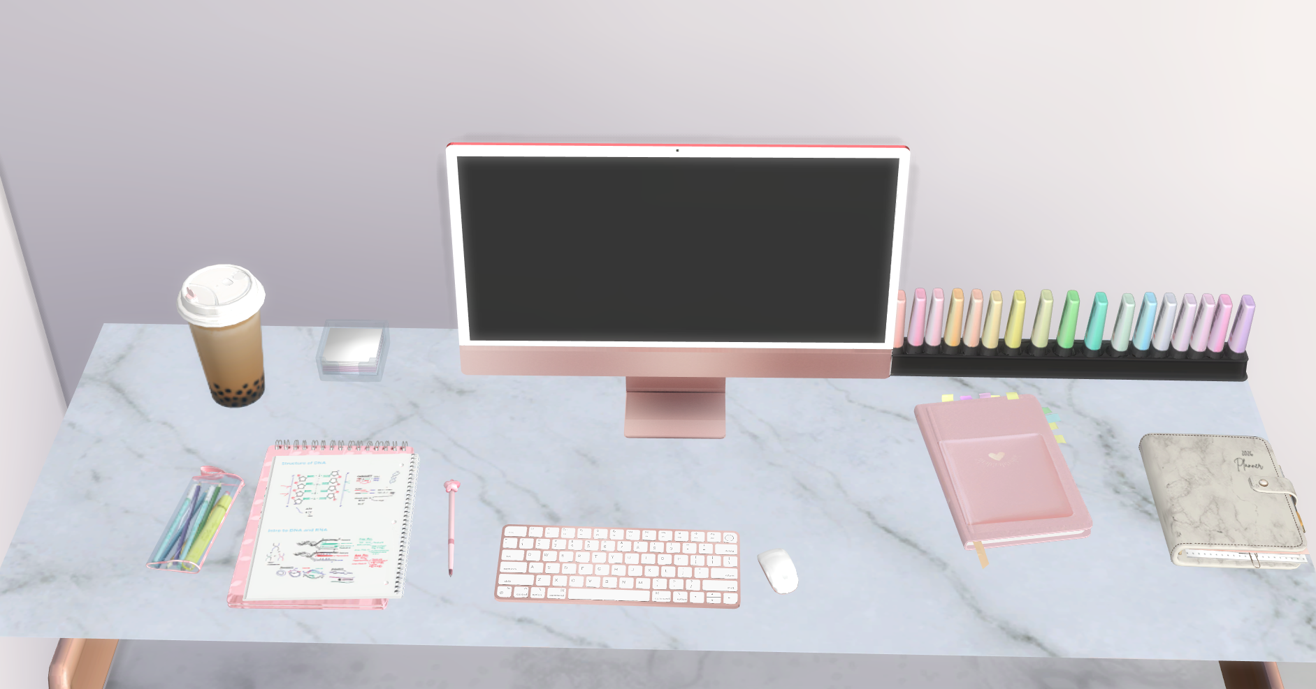 Modern study set mod for The Sims 4 